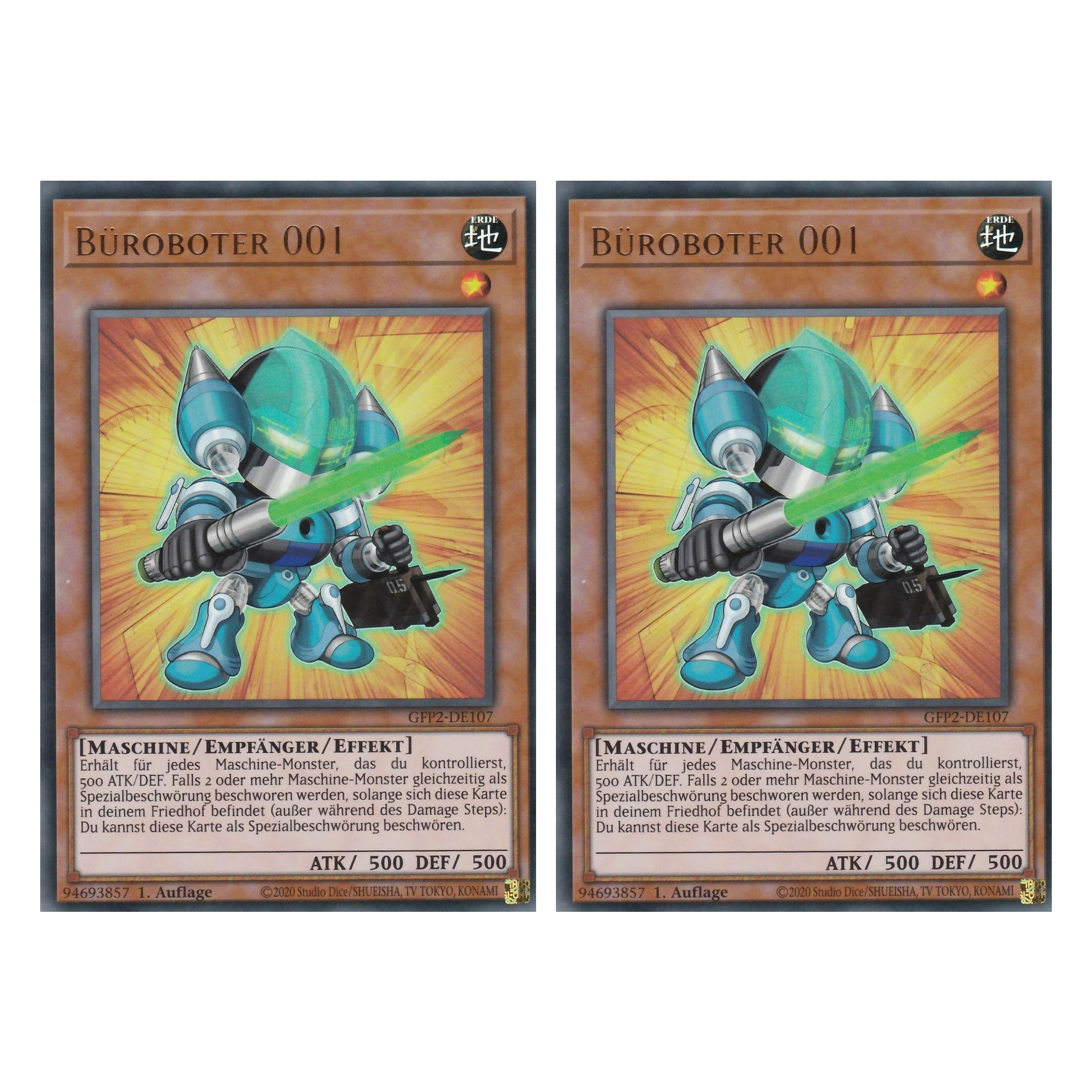 Büroboter 001 - GFP2-DE107 - Ultra Rare - Deutsch - 1. Auflage - Ghost from the Past II The Second Hunting - Yu-Gi-Oh! - Duo Set (2 Stück)