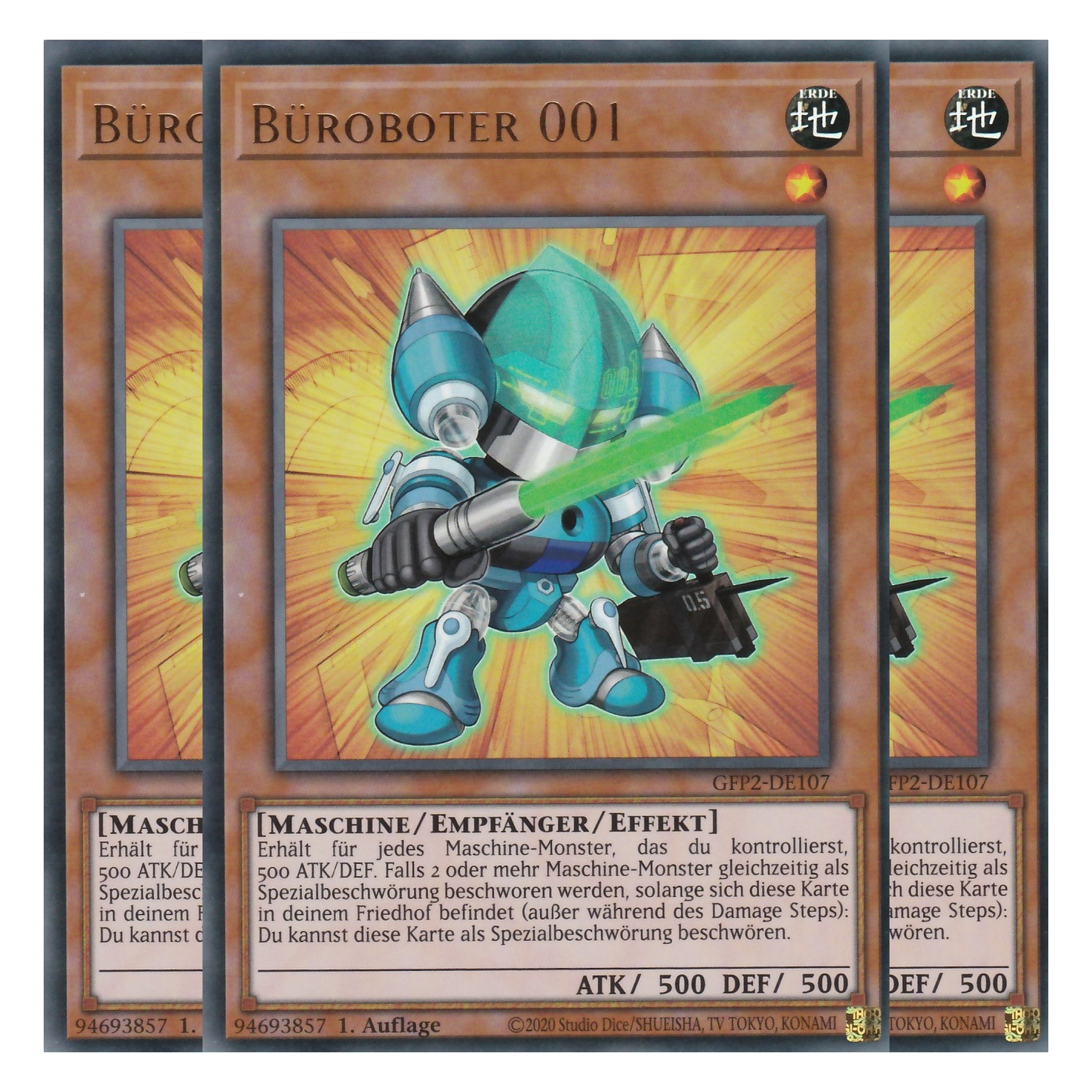 Büroboter 001 - GFP2-DE107 - Ultra Rare - Deutsch - 1. Auflage - Ghost from the Past II The Second Hunting - Yu-Gi-Oh! - Playset (3 Kopien)