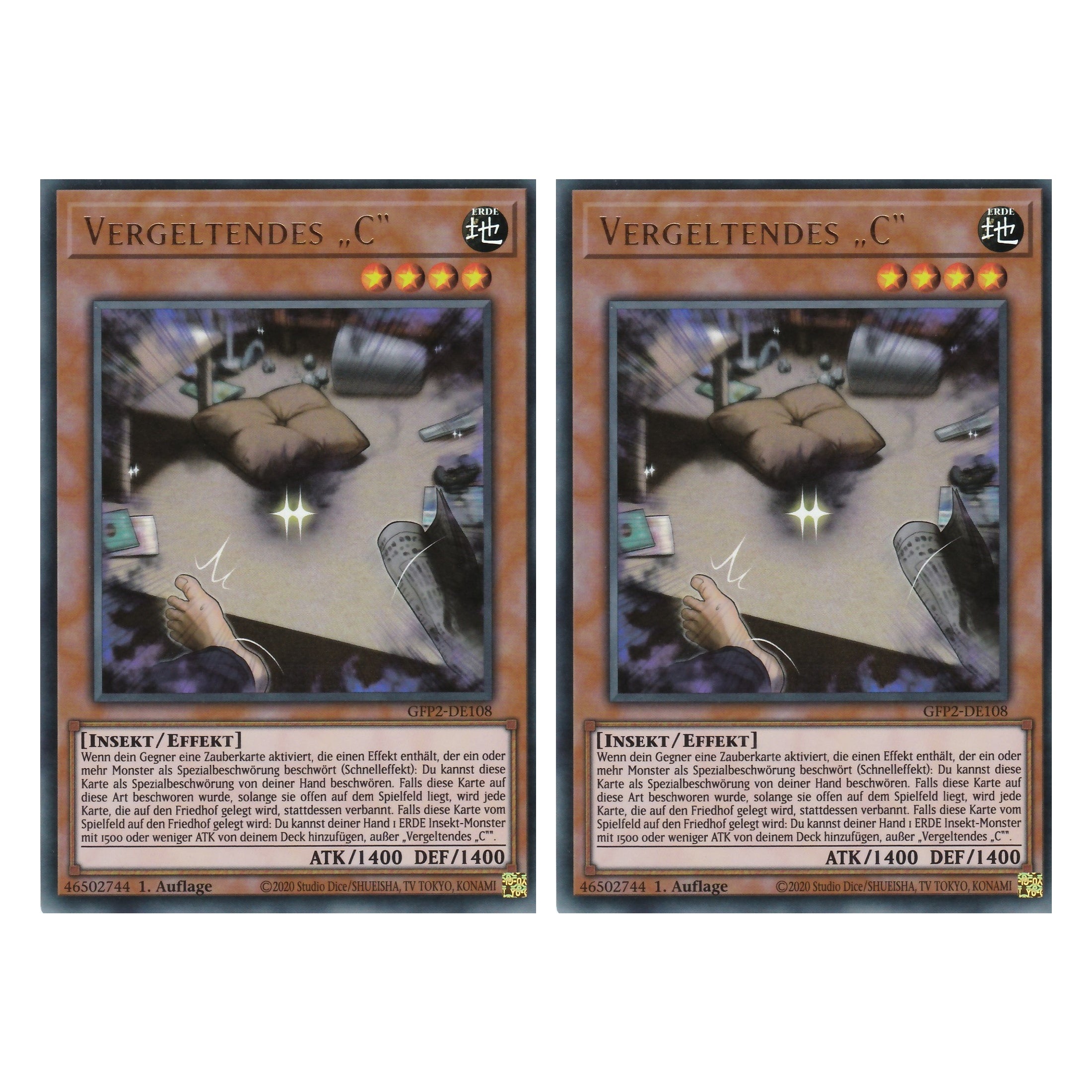 Vergeltendes „C“ - GFP2-DE108 - Ultra Rare - Deutsch - 1. Auflage - Ghost from the Past II The Second Hunting - Yu-Gi-Oh! - Duo Set (2 Stück)