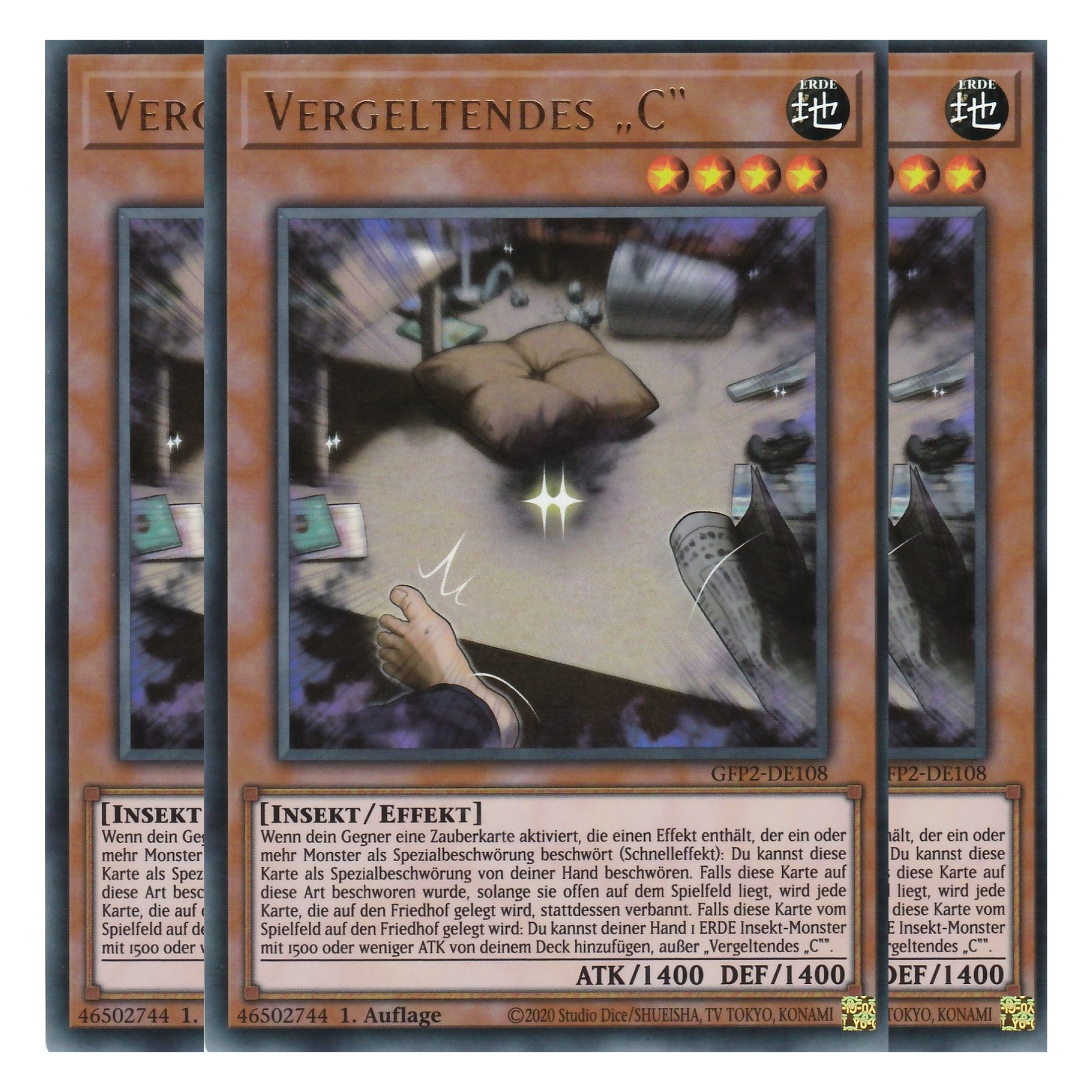 Vergeltendes „C“ - GFP2-DE108 - Ultra Rare - Deutsch - 1. Auflage - Ghost from the Past II The Second Hunting - Yu-Gi-Oh! - Playset (3 Kopien)