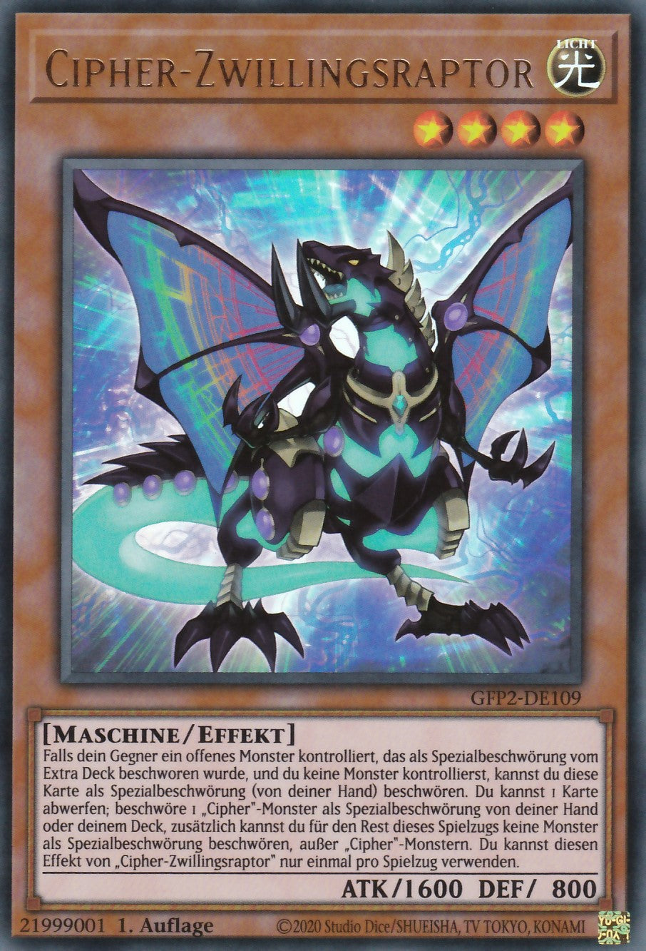 Cipher-Zwillingsraptor - GFP2-DE109 - Ultra Rare - Deutsch - 1. Auflage - Ghosts From the Past: The 2nd Haunting