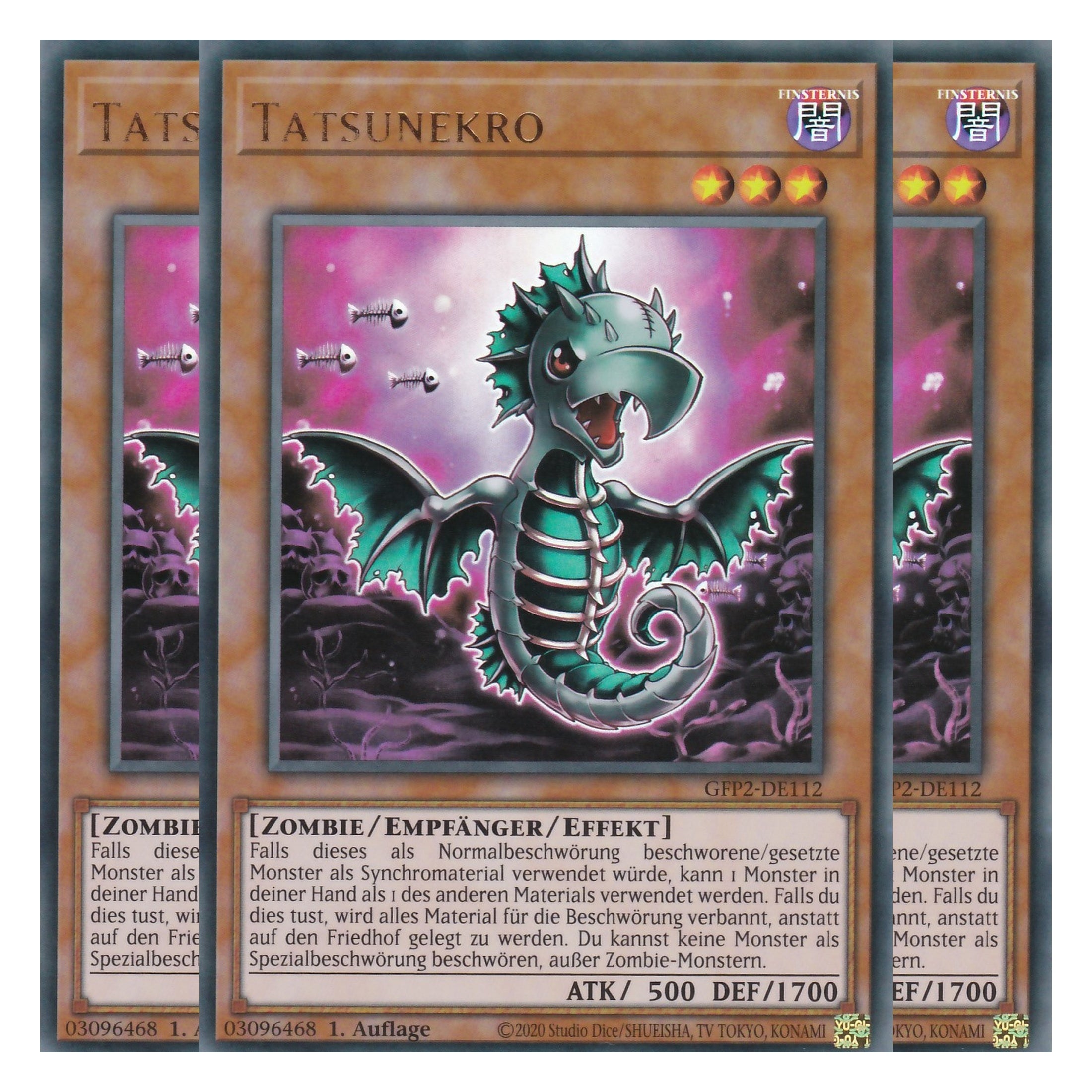 Tatsunekro - GFP2-DE112 - Ultra Rare - Deutsch - 1. Auflage - Ghost from the Past II The Second Hunting - Yu-Gi-Oh! - Playset (3 Kopien)