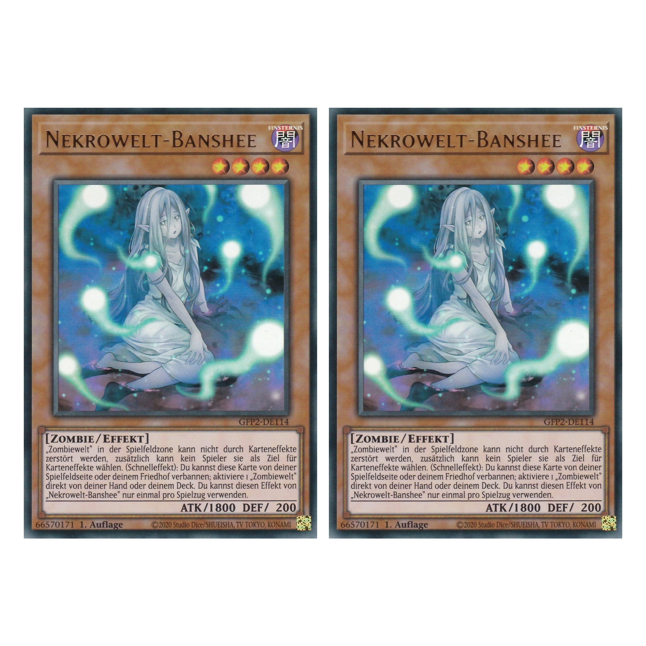 Nekrowelt-Banshee - GFP2-DE114 - Ultra Rare - Deutsch - 1. Auflage - Ghost from the Past II The Second Hunting - Yu-Gi-Oh! - Duo Set (2 Stück)