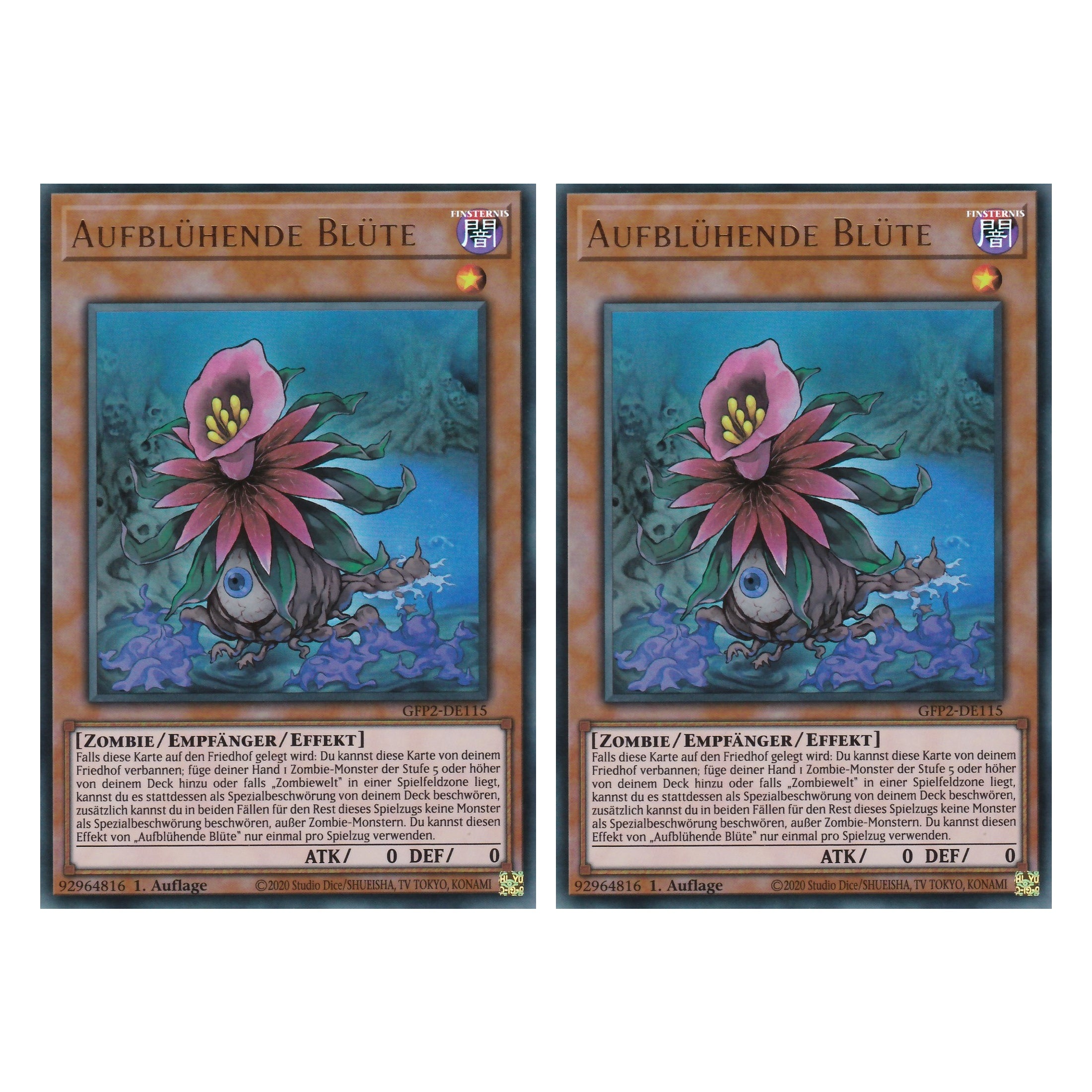 Aufblühende Blüte - GFP2-DE115 - Ultra Rare - Deutsch - 1. Auflage - Ghost from the Past II The Second Hunting - Yu-Gi-Oh! - Duo Set (2 Stück)