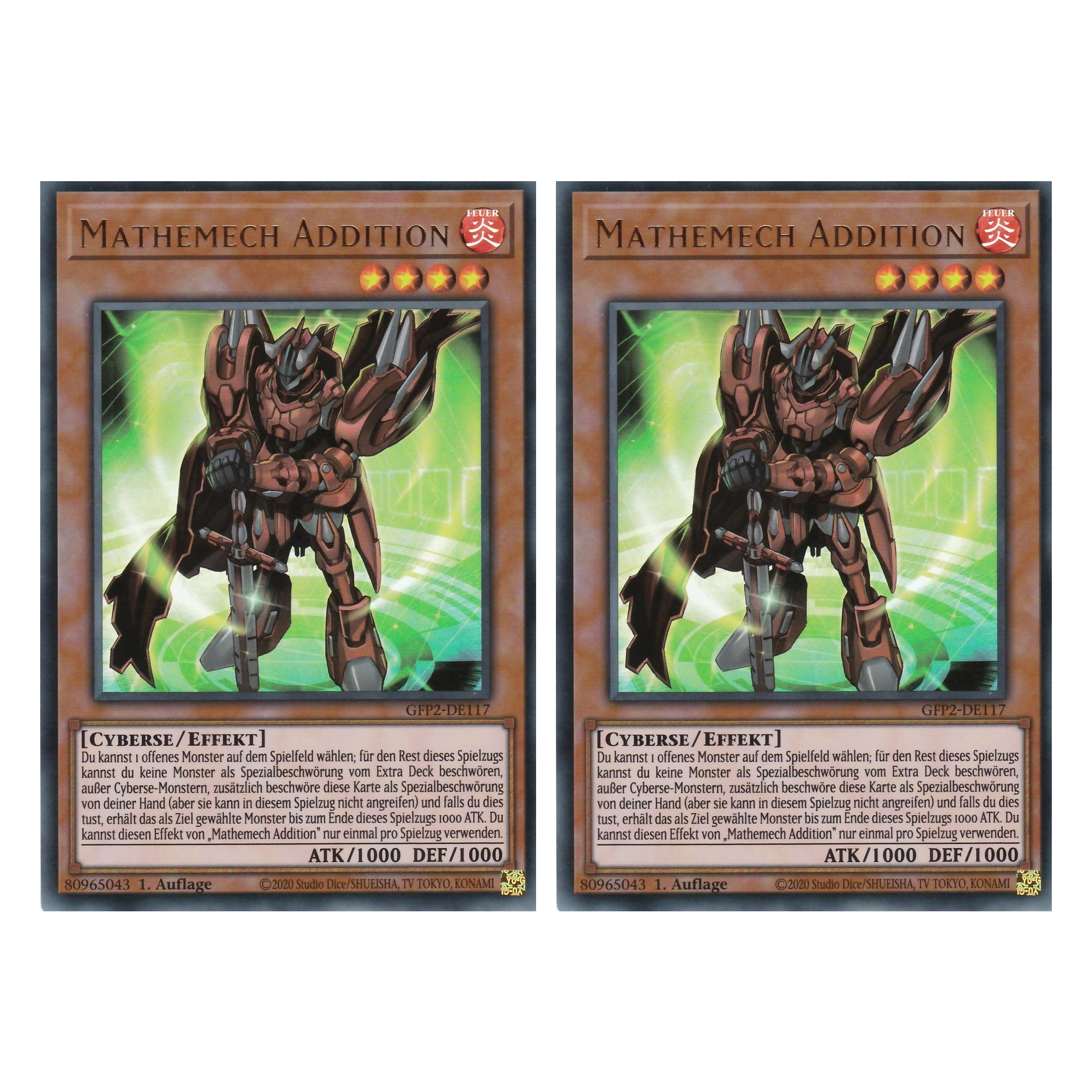 Mathemech Addition - GFP2-DE117 - Ultra Rare - Deutsch - 1. Auflage - Ghost from the Past II The Second Hunting - Yu-Gi-Oh! - Duo Set (2 Stück)