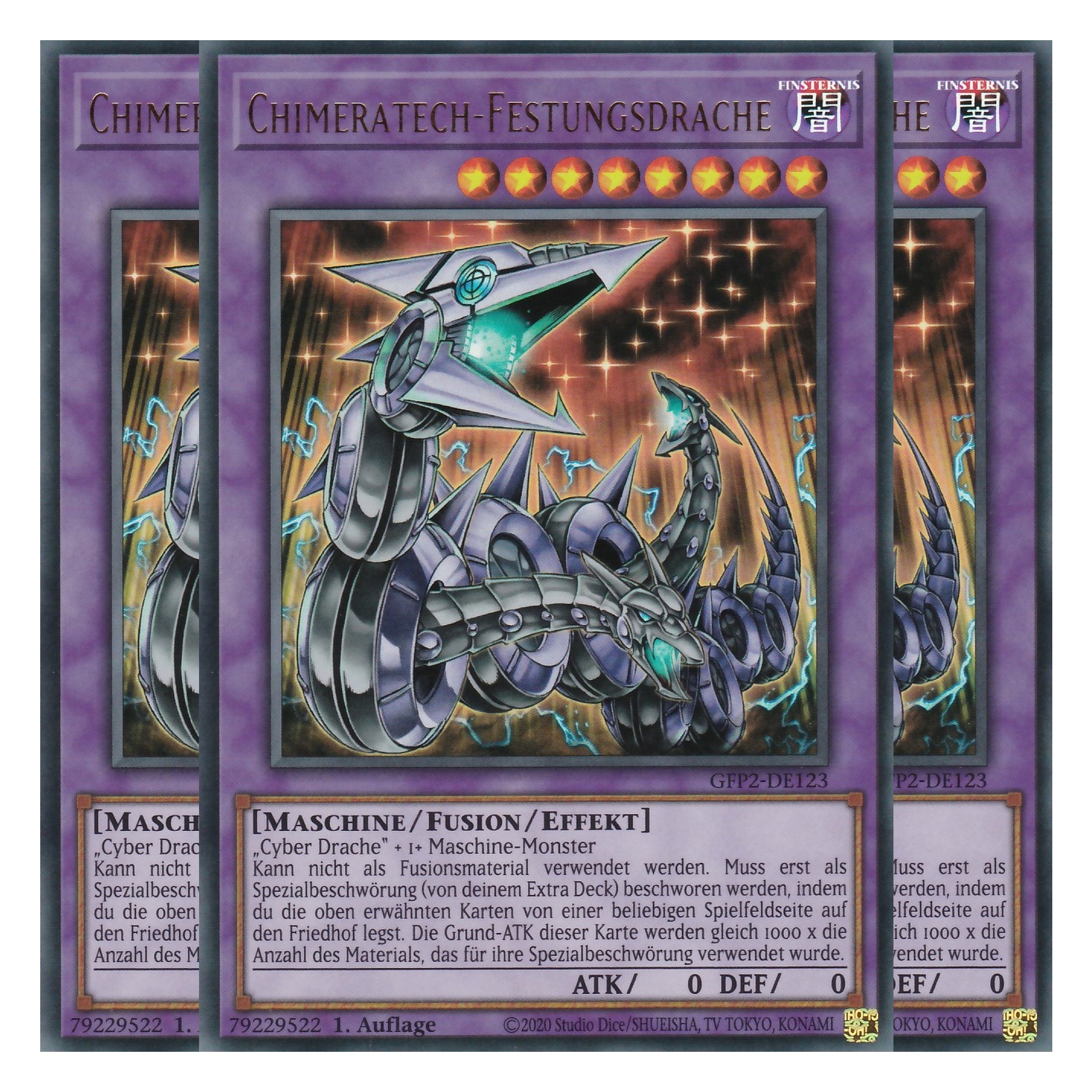 Chimeratech-Festungsdrache - GFP2-DE123 - Ultra Rare - Deutsch - 1. Auflage - Ghost from the Past II The Second Hunting - Yu-Gi-Oh! - Playset (3 Kopien)