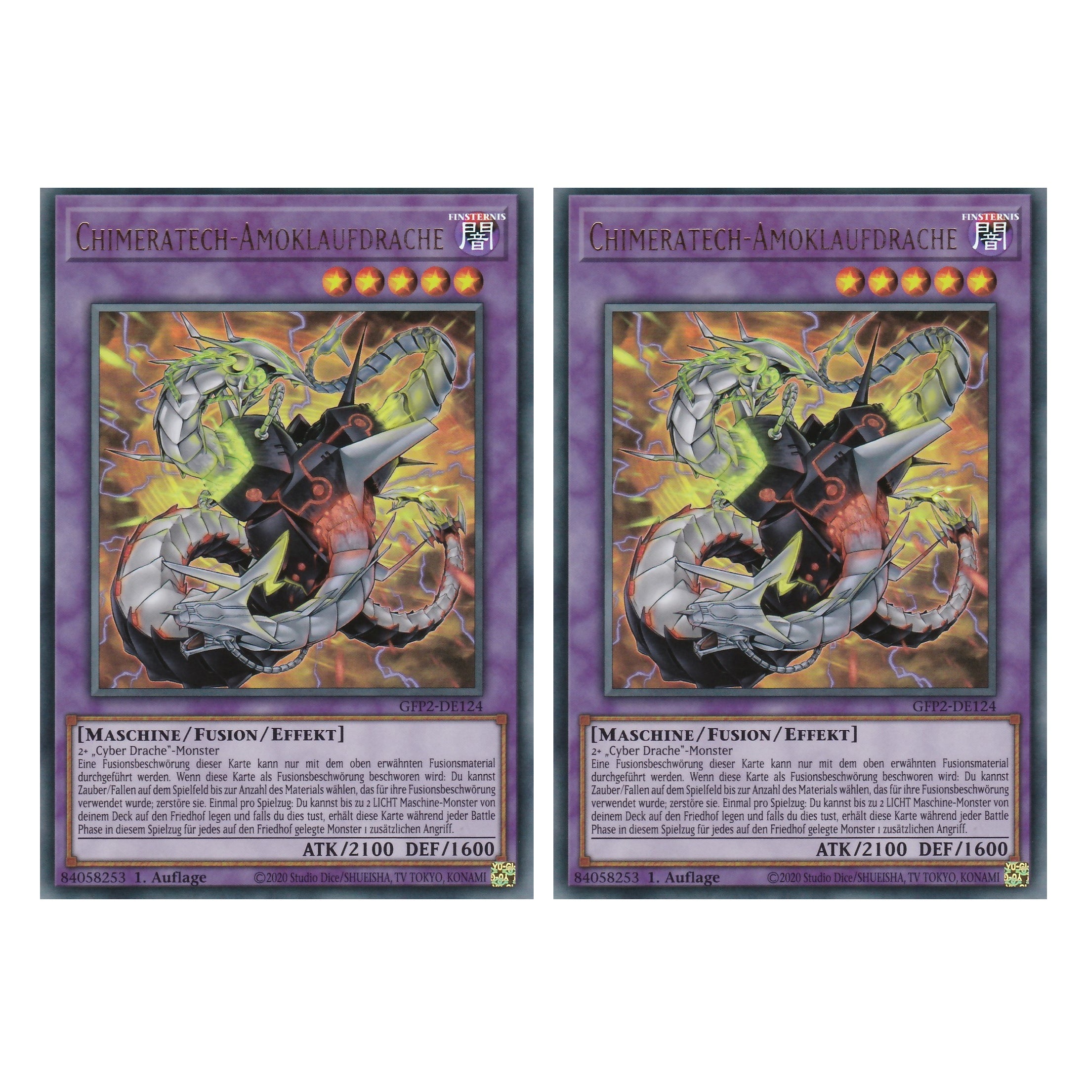 Chimeratech-Amoklaufdrache - GFP2-DE124 - Ultra Rare - Deutsch - 1. Auflage - Ghost from the Past II The Second Hunting - Yu-Gi-Oh! - Duo Set (2 Stück)
