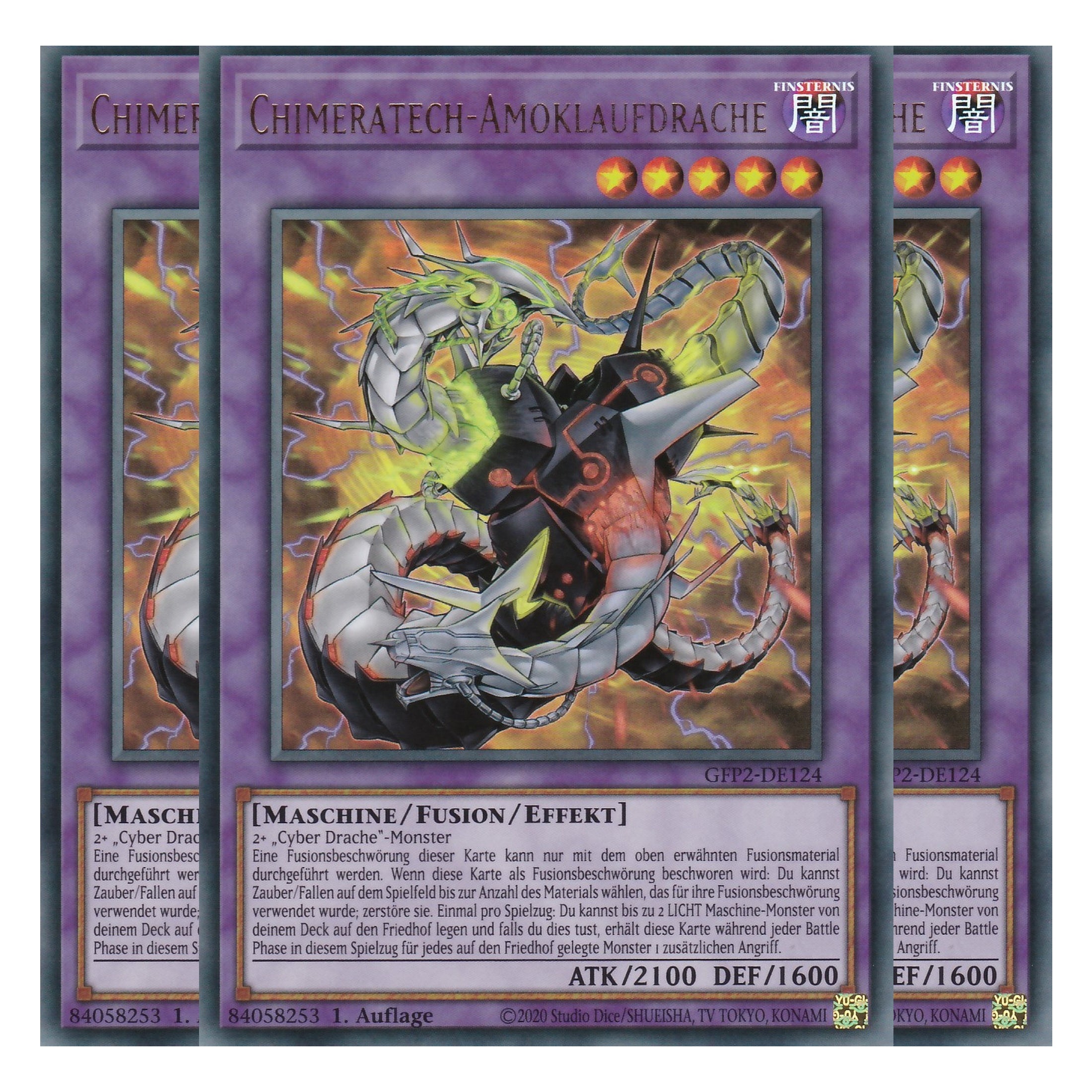 Chimeratech-Amoklaufdrache - GFP2-DE124 - Ultra Rare - Deutsch - 1. Auflage - Ghost from the Past II The Second Hunting - Yu-Gi-Oh! - Playset (3 Kopien)