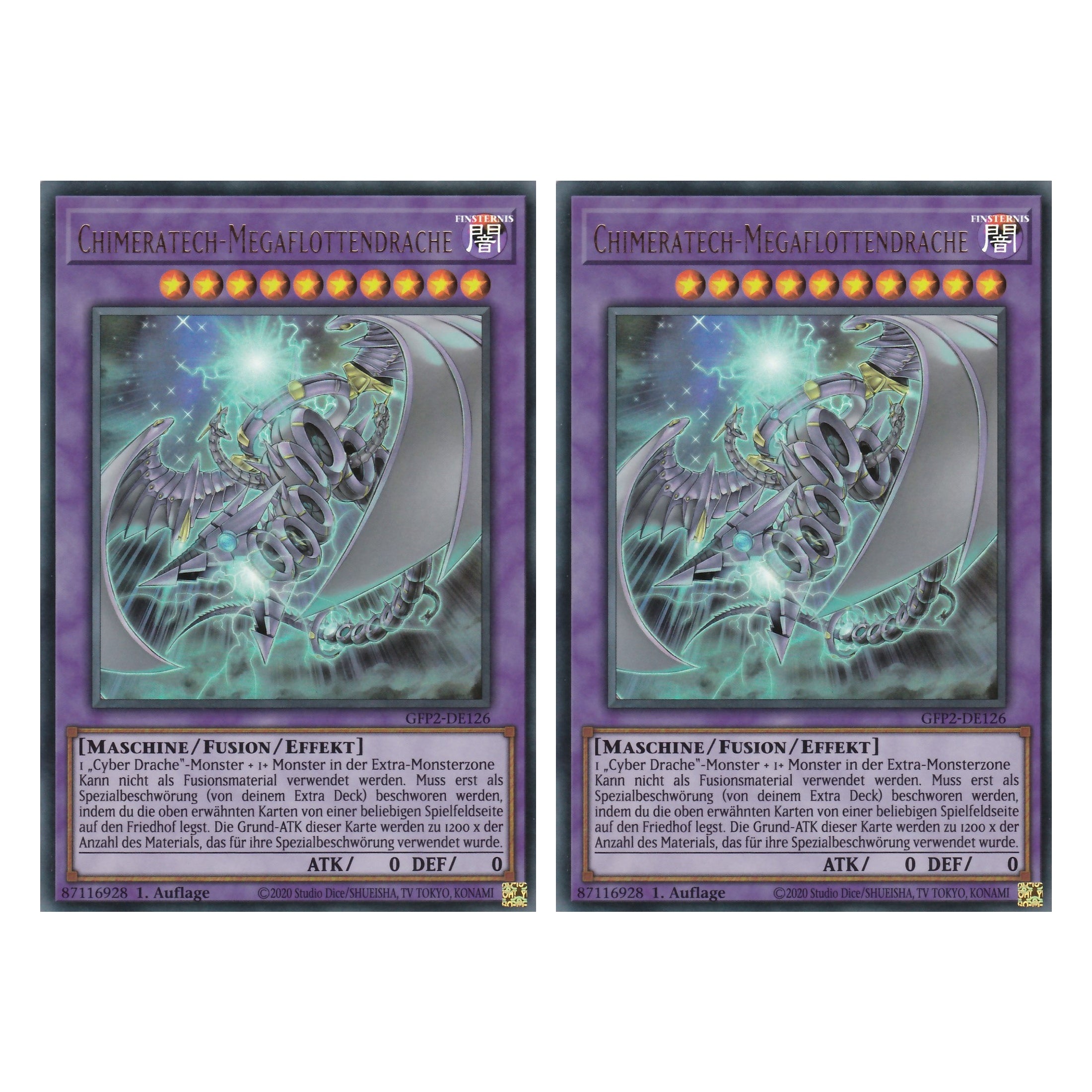 Chimeratech-Megaflottendrache - GFP2-DE126 - Ultra Rare - Deutsch - 1. Auflage - Ghost from the Past II The Second Hunting - Yu-Gi-Oh! - Duo Set (2 Stück)