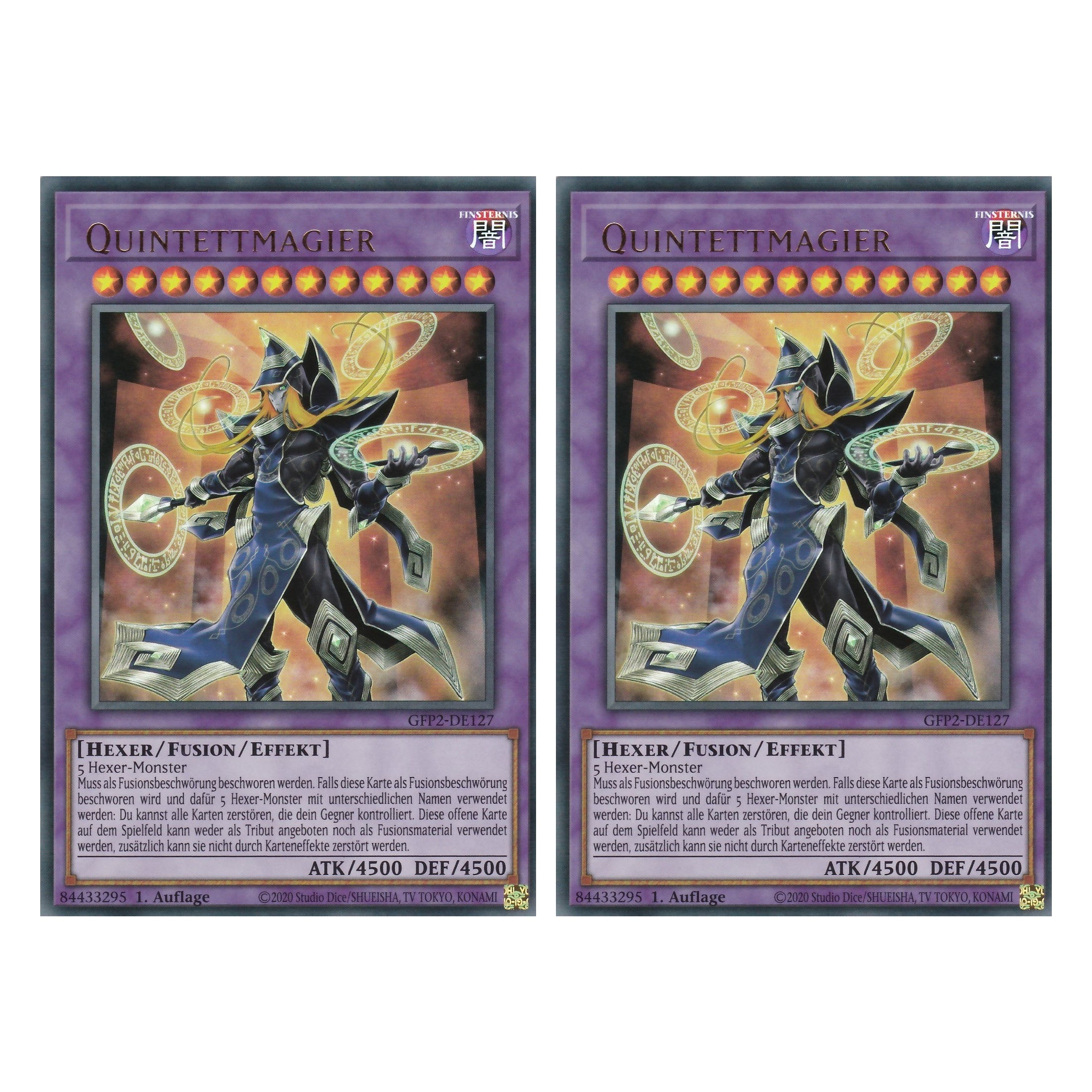 Quintettmagier - GFP2-DE127 - Ultra Rare - Deutsch - 1. Auflage - Ghost from the Past II The Second Hunting - Yu-Gi-Oh! - Duo Set (2 Stück)