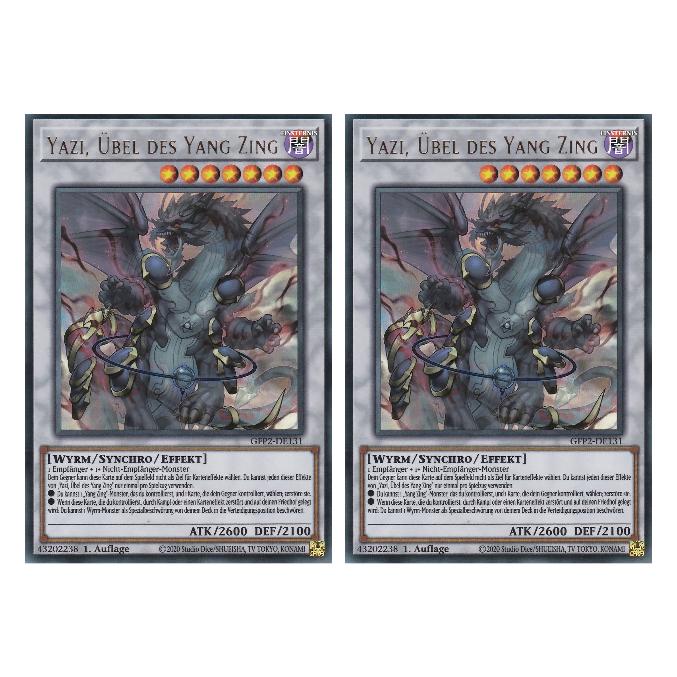 Yazi, Übel des Yang Zing - GFP2-DE131 - Ultra Rare - Deutsch - 1. Auflage - Ghost from the Past II The Second Hunting - Yu-Gi-Oh! - Duo Set (2 Stück)