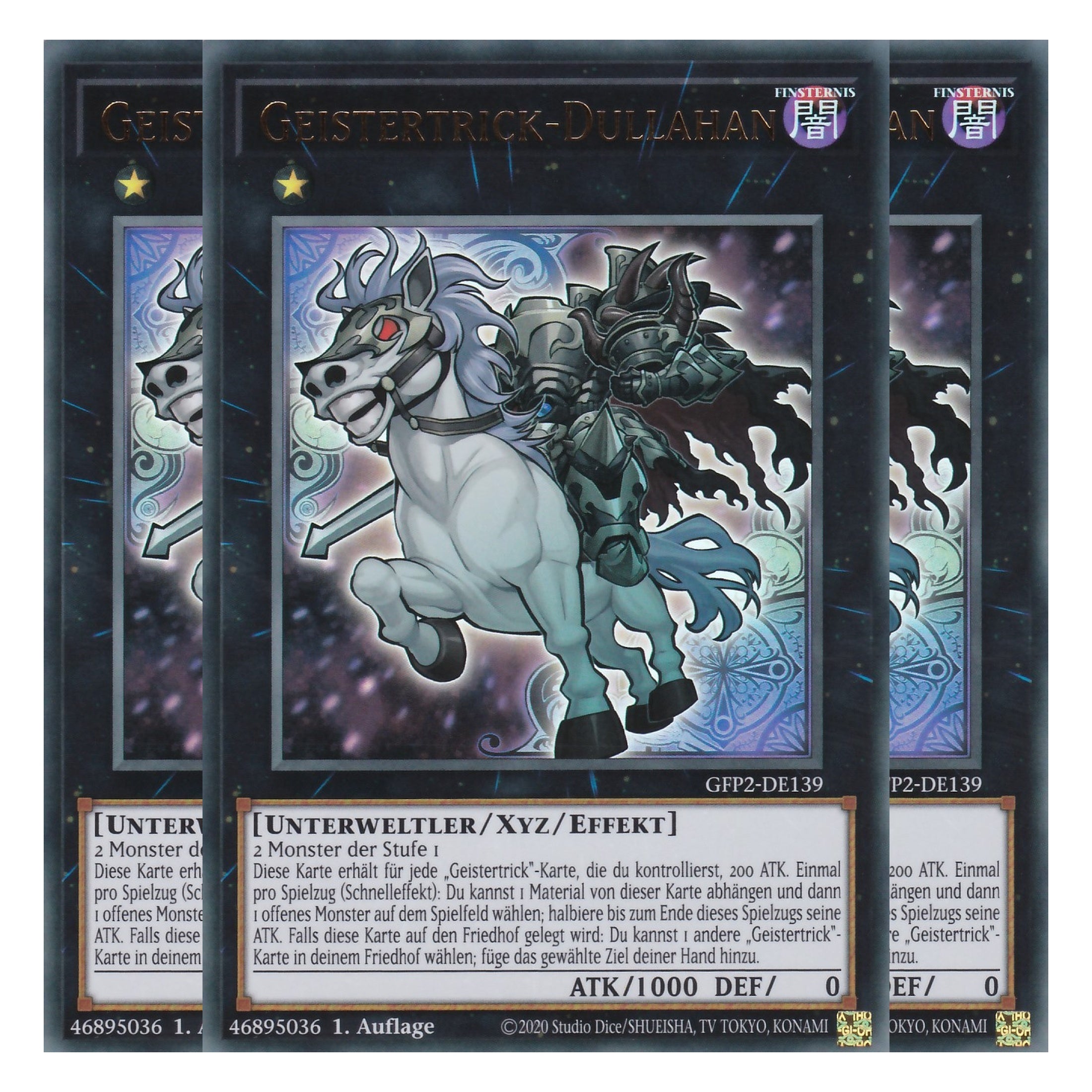 Geistertrick-Dullahan - GFP2-DE139 - Ultra Rare - Deutsch - 1. Auflage - Ghost from the Past II The Second Hunting - Yu-Gi-Oh! - Playset (3 Kopien)