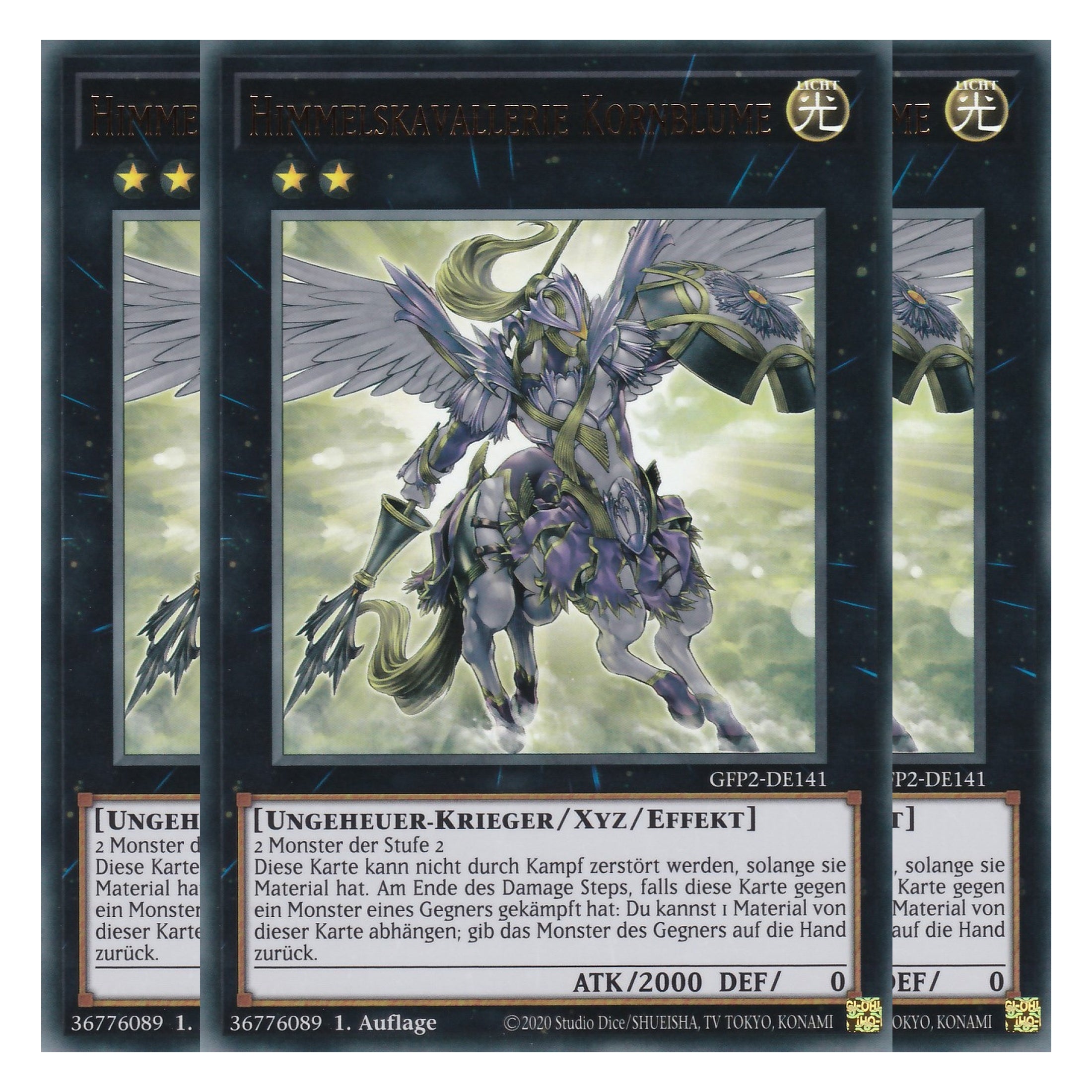 Himmelskavallerie Kornblume - GFP2-DE141 - Ultra Rare - Deutsch - 1. Auflage - Ghost from the Past II The Second Hunting - Yu-Gi-Oh! - Playset (3 Kopien)