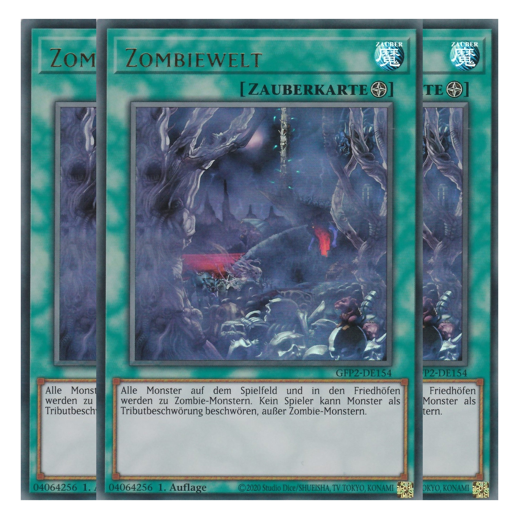 Zombiewelt - GFP2-DE154 - Ultra Rare - Deutsch - 1. Auflage - Ghost from the Past II The Second Hunting - Yu-Gi-Oh! - Playset (3 Kopien)