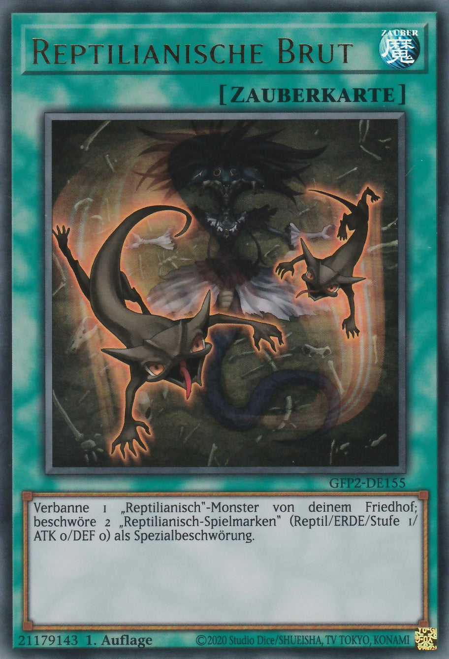 Reptilianische Brut - GFP2-DE155 - Ultra Rare - Deutsch - 1. Auflage - Ghosts From the Past: The 2nd Haunting