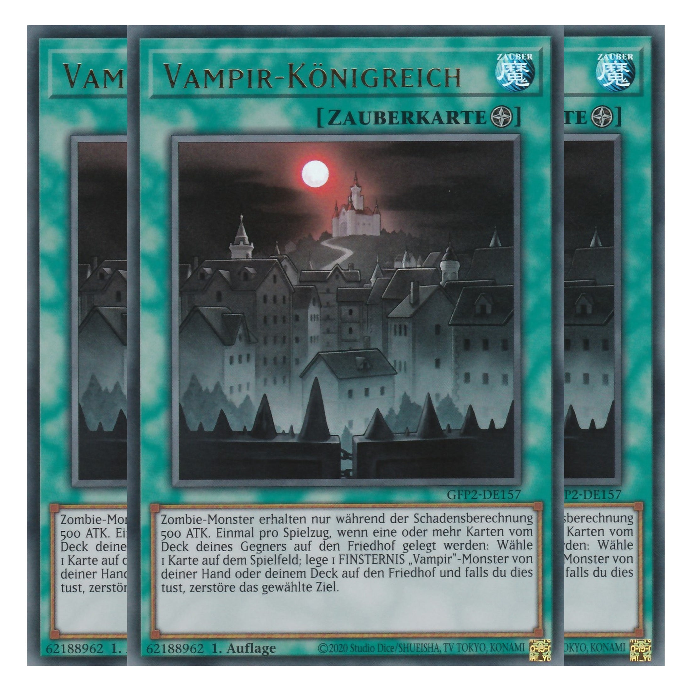 Vampir-Königreich - GFP2-DE157 - Ultra Rare - Deutsch - 1. Auflage - Ghost from the Past II The Second Hunting - Yu-Gi-Oh! - Playset (3 Kopien)