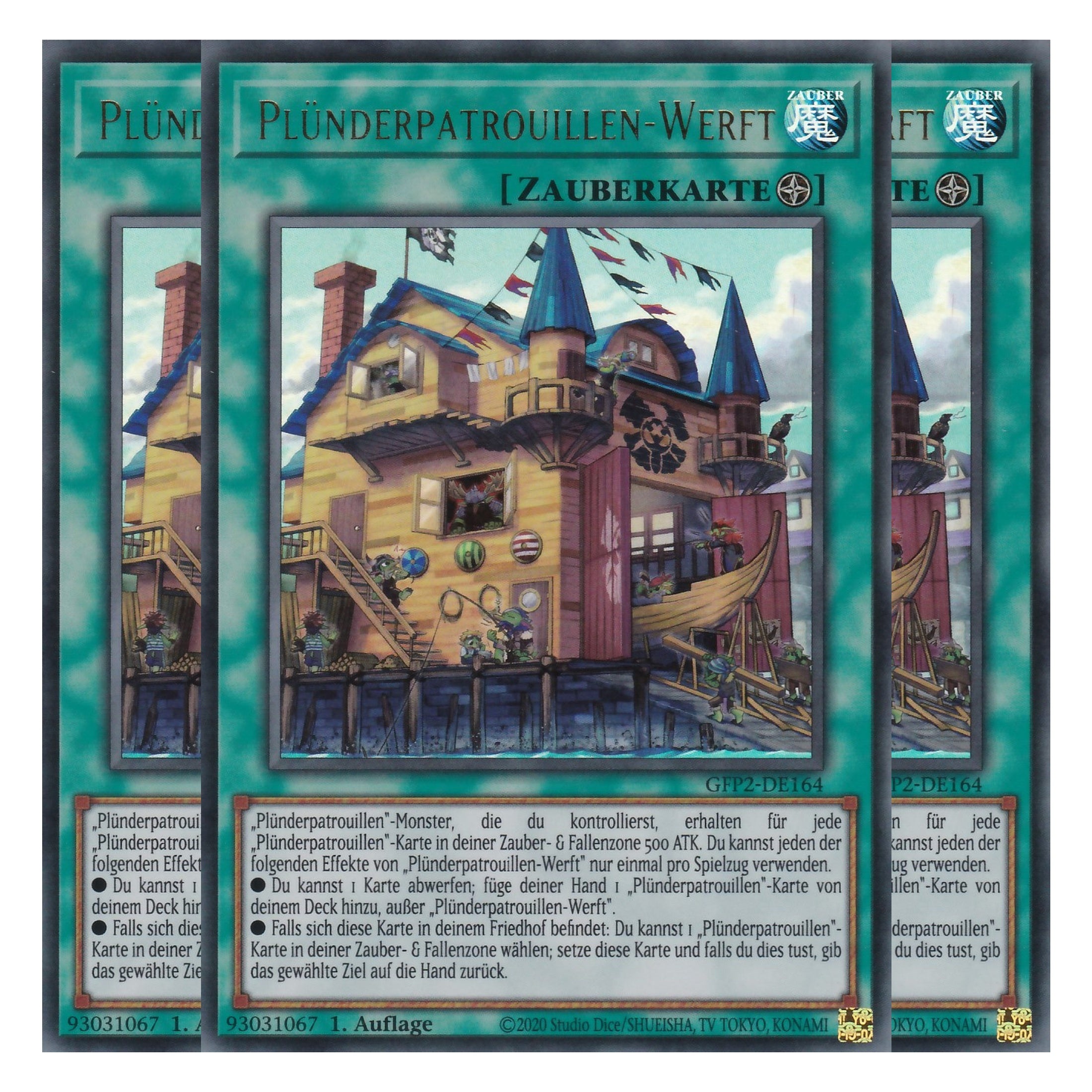 Plünderpatrouillen-Werft - GFP2-DE164 - Ultra Rare - Deutsch - 1. Auflage - Ghost from the Past II The Second Hunting - Yu-Gi-Oh! - Playset (3 Kopien)