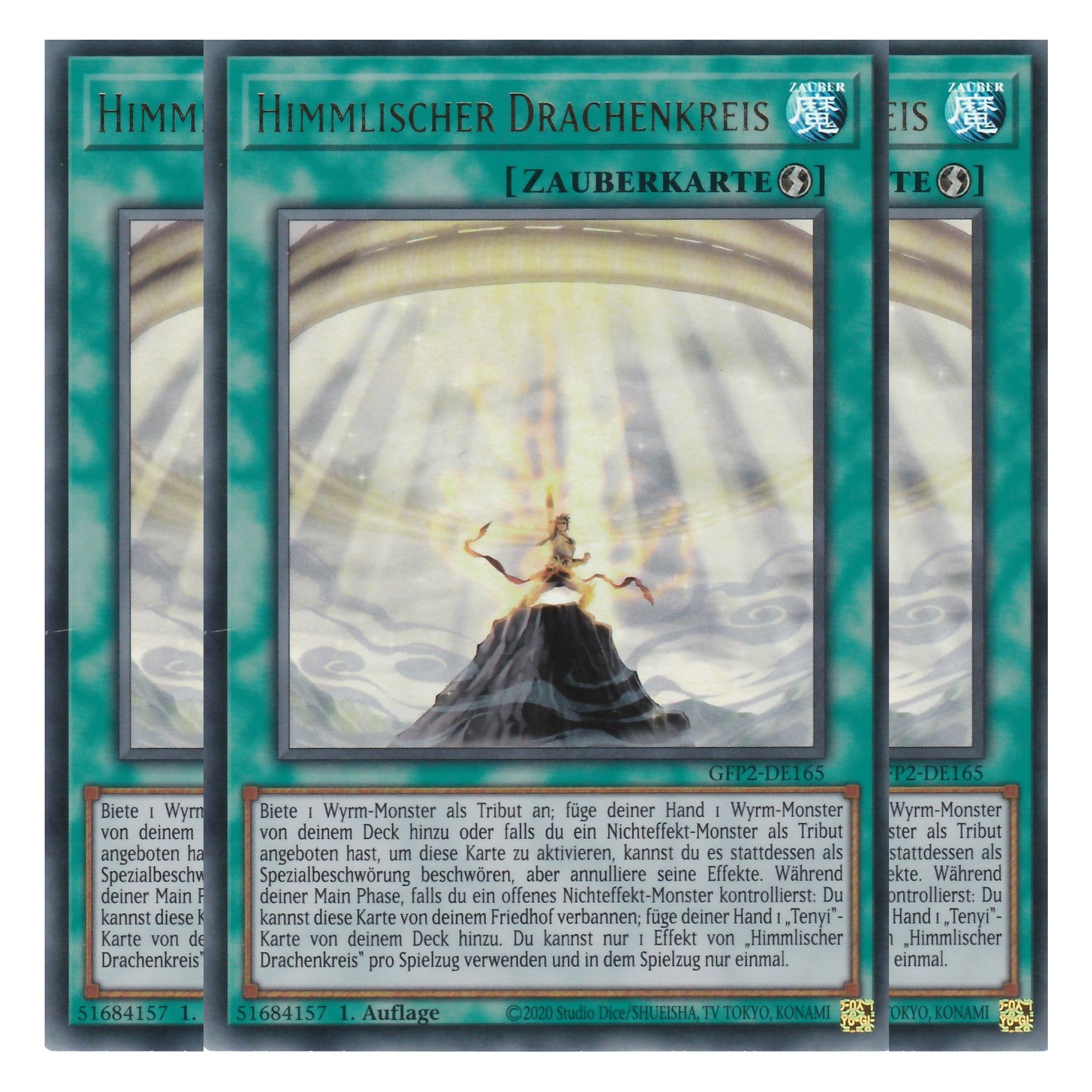 Himmlischer Drachenkreis - GFP2-DE165 - Ultra Rare - Deutsch - 1. Auflage - Ghost from the Past II The Second Hunting - Yu-Gi-Oh! - Playset (3 Kopien)