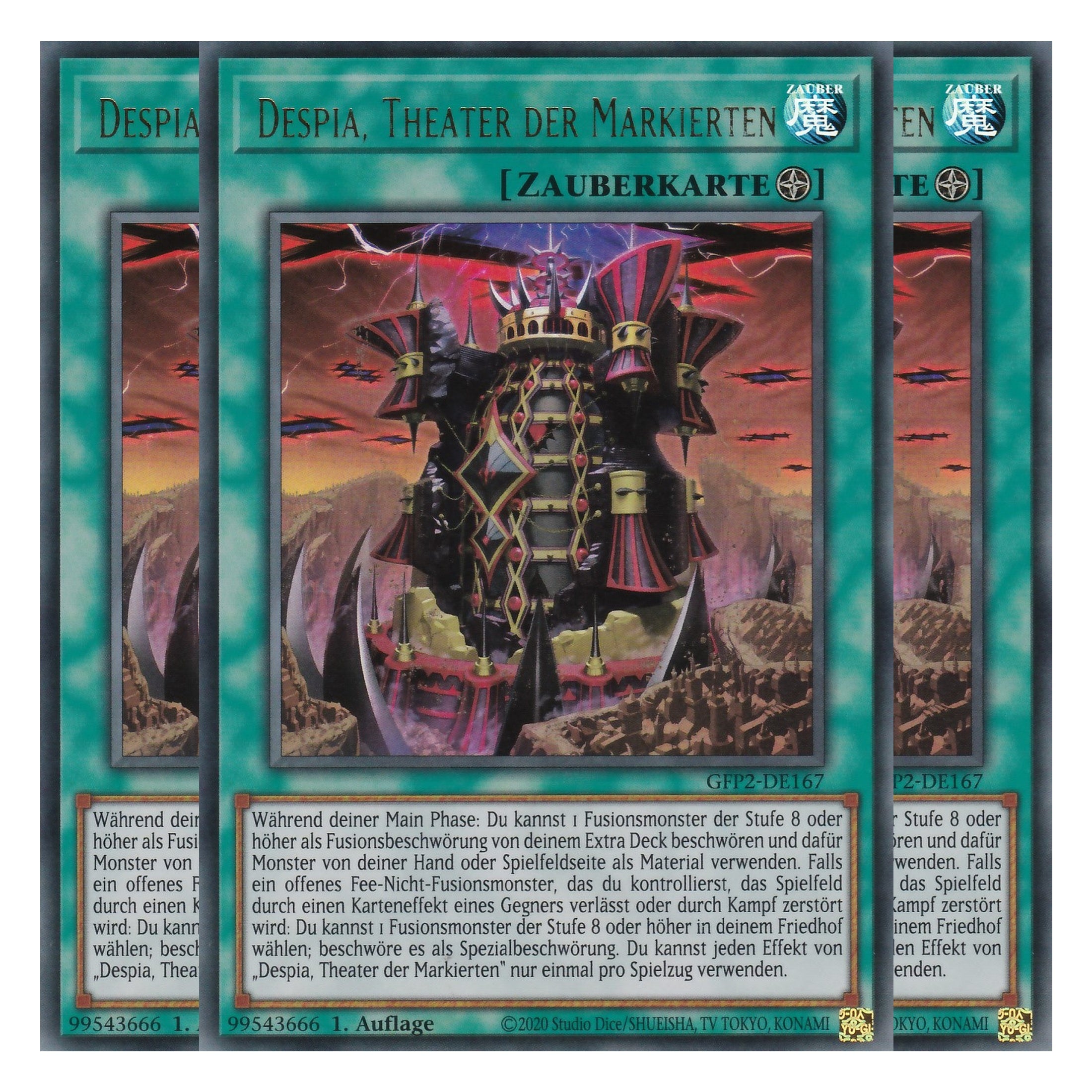 Despia, Theater der Markierten - GFP2-DE167 - Ultra Rare - Deutsch - 1. Auflage - Ghost from the Past II The Second Hunting - Yu-Gi-Oh! - Playset (3 Kopien)