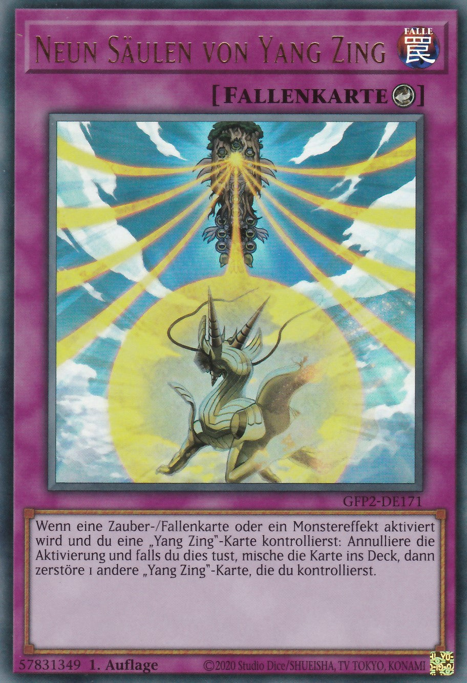 Neun Säulen von Yang Zing - GFP2-DE171 - Ultra Rare - Deutsch - 1. Auflage - Ghosts From the Past: The 2nd Haunting