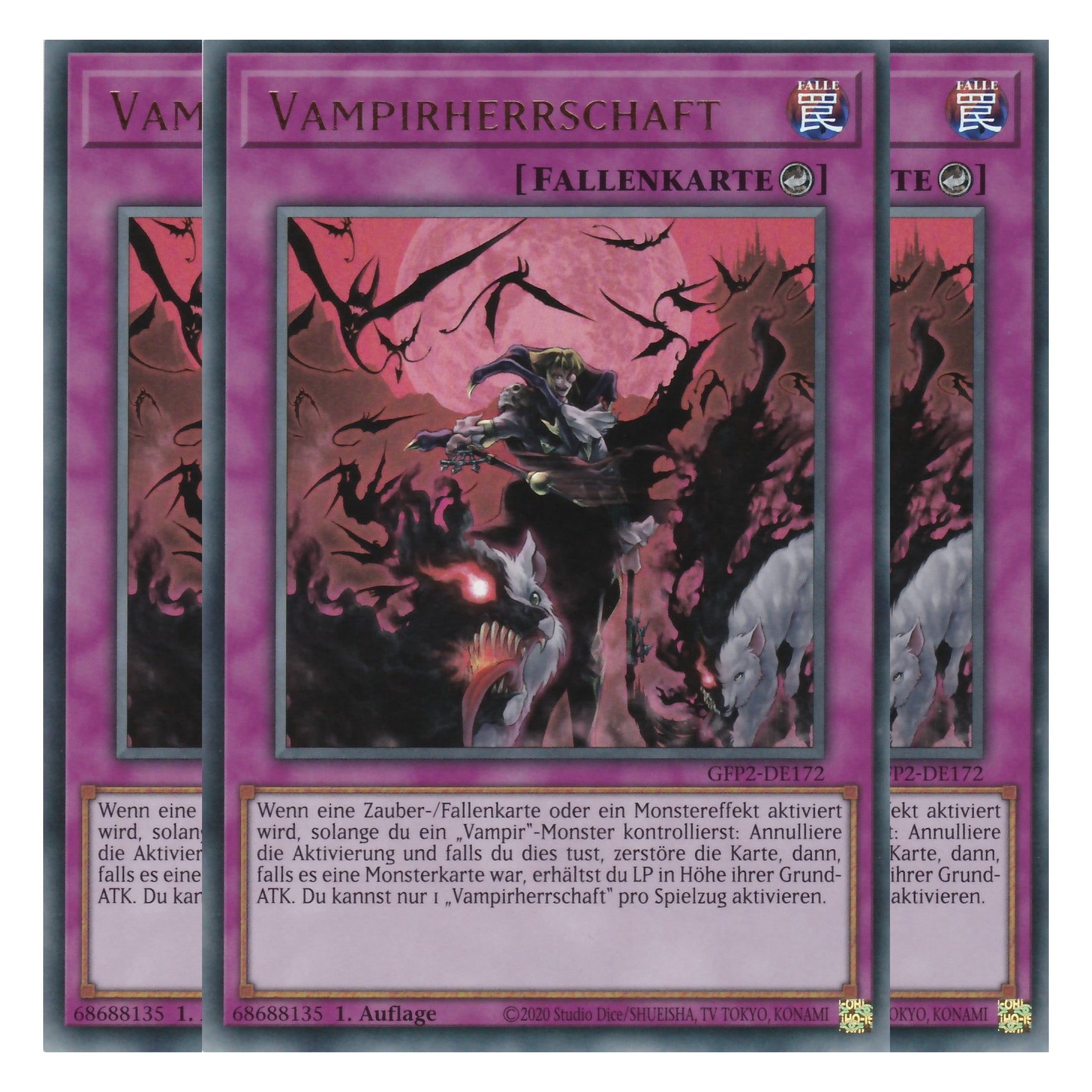 Vampirherrschaft - GFP2-DE172 - Ultra Rare - Deutsch - 1. Auflage - Ghost from the Past II The Second Hunting - Yu-Gi-Oh! - Playset (3 Kopien)