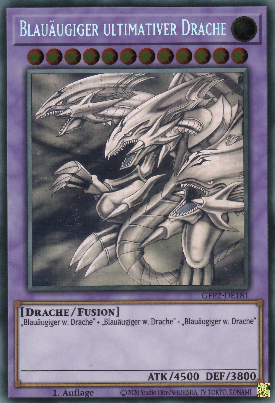 Blauäugiger Ultimativer Drache - GFP2-DE181 - Ghost Rare - Deutsch - 1. Auflage - Ghosts From the Past: The 2nd Haunting