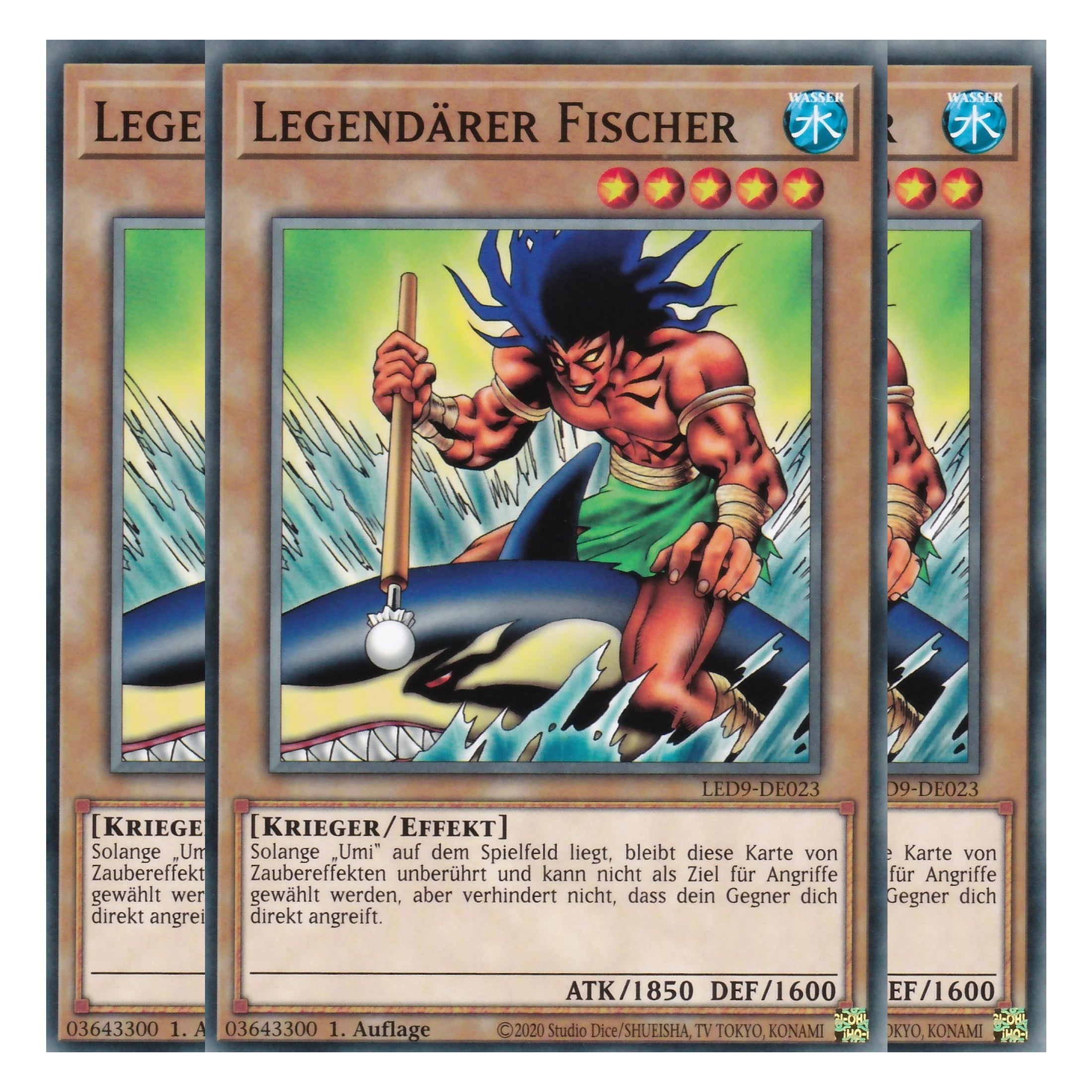 Legendärer Fischer - LED9-DE023 - Common - Deutsch - 1. Auflage - Legendary Duelists: Duels From the Deep - Playset (3 Kopien)