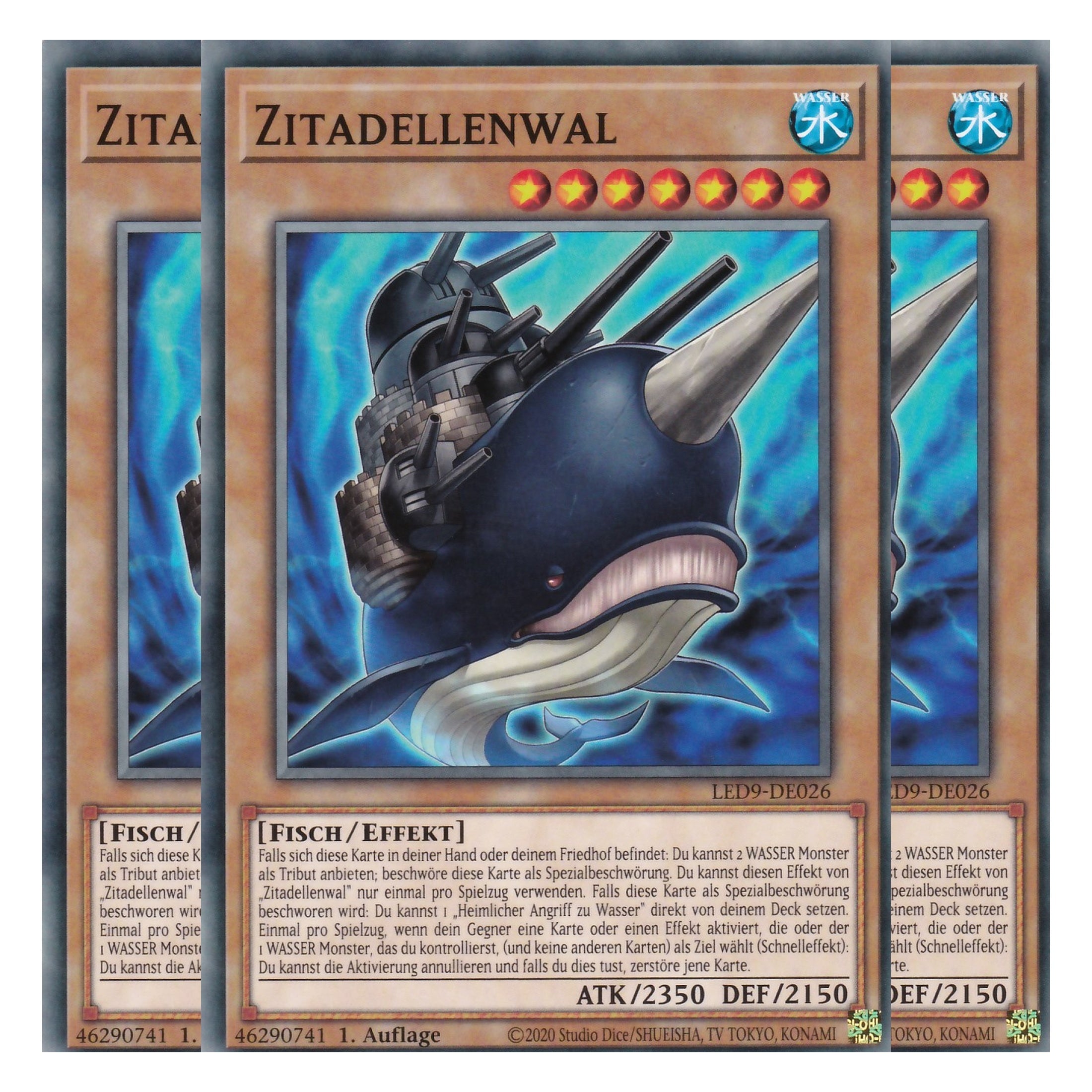 Zitadellenwal - LED9-DE026 - Common - Deutsch - 1. Auflage - Legendary Duelists: Duels From the Deep - Playset (3 Kopien)
