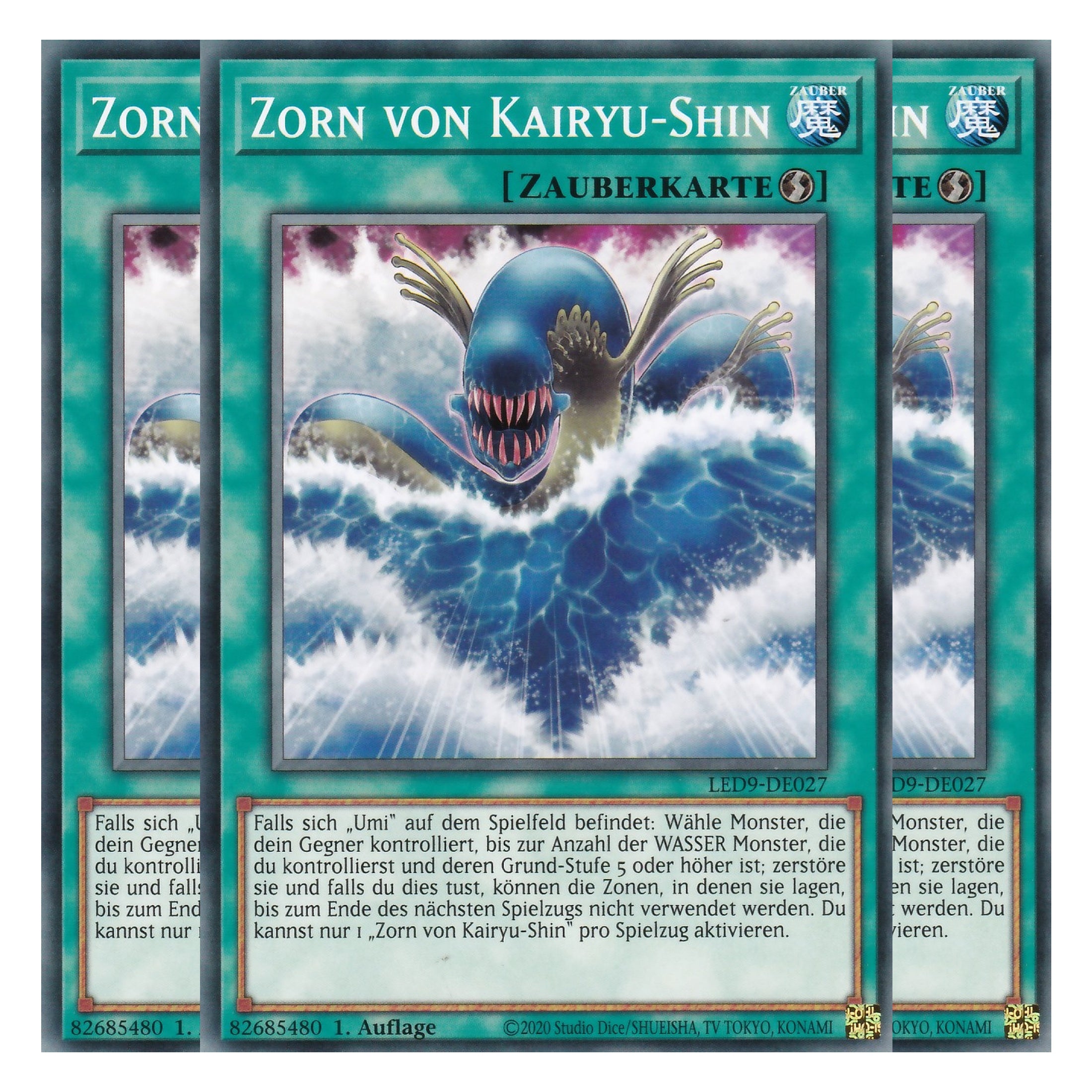 Zorn von Kairyu-Shin - LED9-DE027 - Common - Deutsch - 1. Auflage - Legendary Duelists: Duels From the Deep - Playset (3 Kopien)