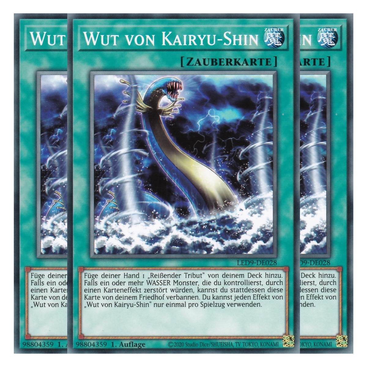 Wut von Kairyu-Shin - LED9-DE028 - Common - Deutsch - 1. Auflage - Legendary Duelists: Duels From the Deep - Playset (3 Kopien)