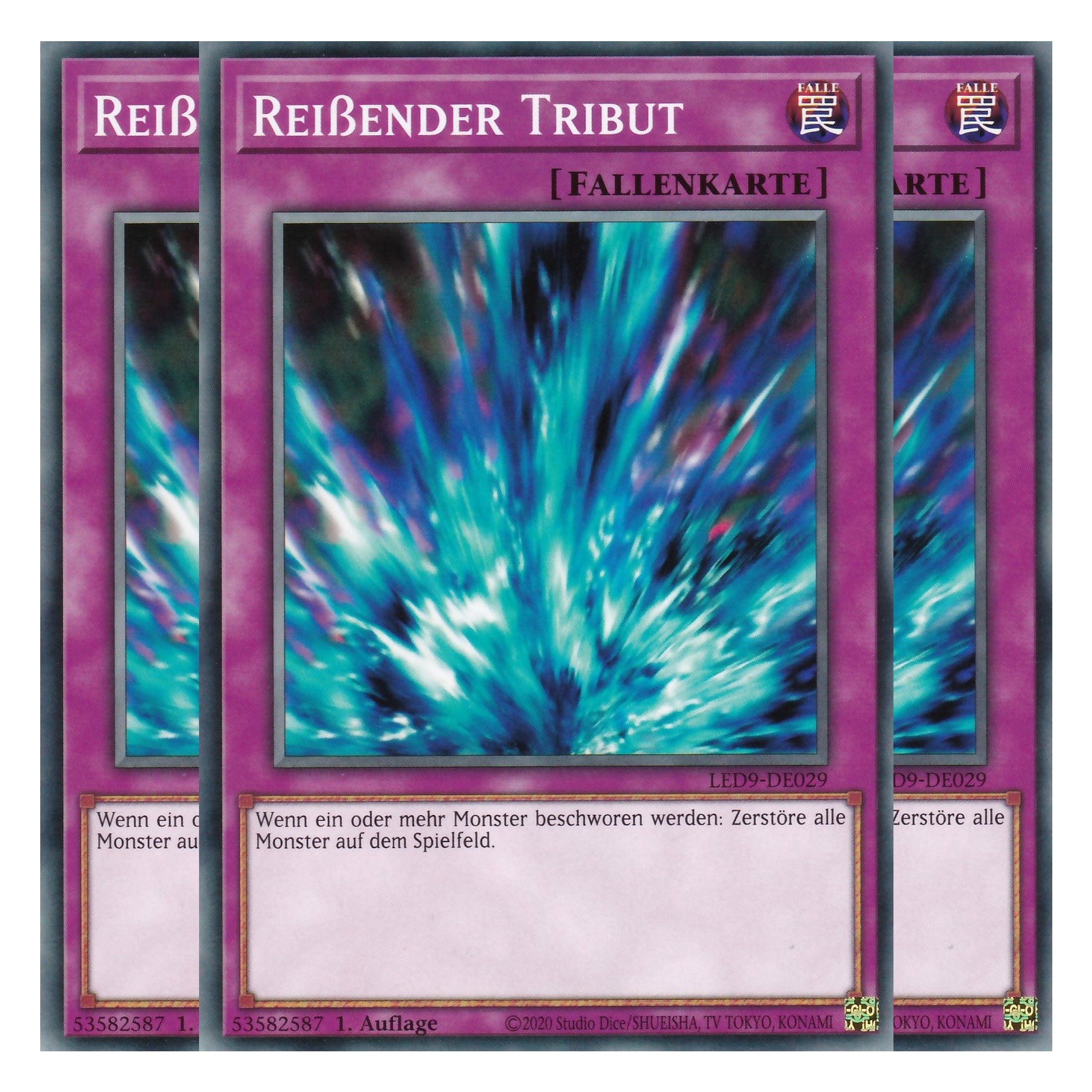 Reißender Tribut - LED9-DE029 - Common - Deutsch - 1. Auflage - Legendary Duelists: Duels From the Deep - Playset (3 Kopien)