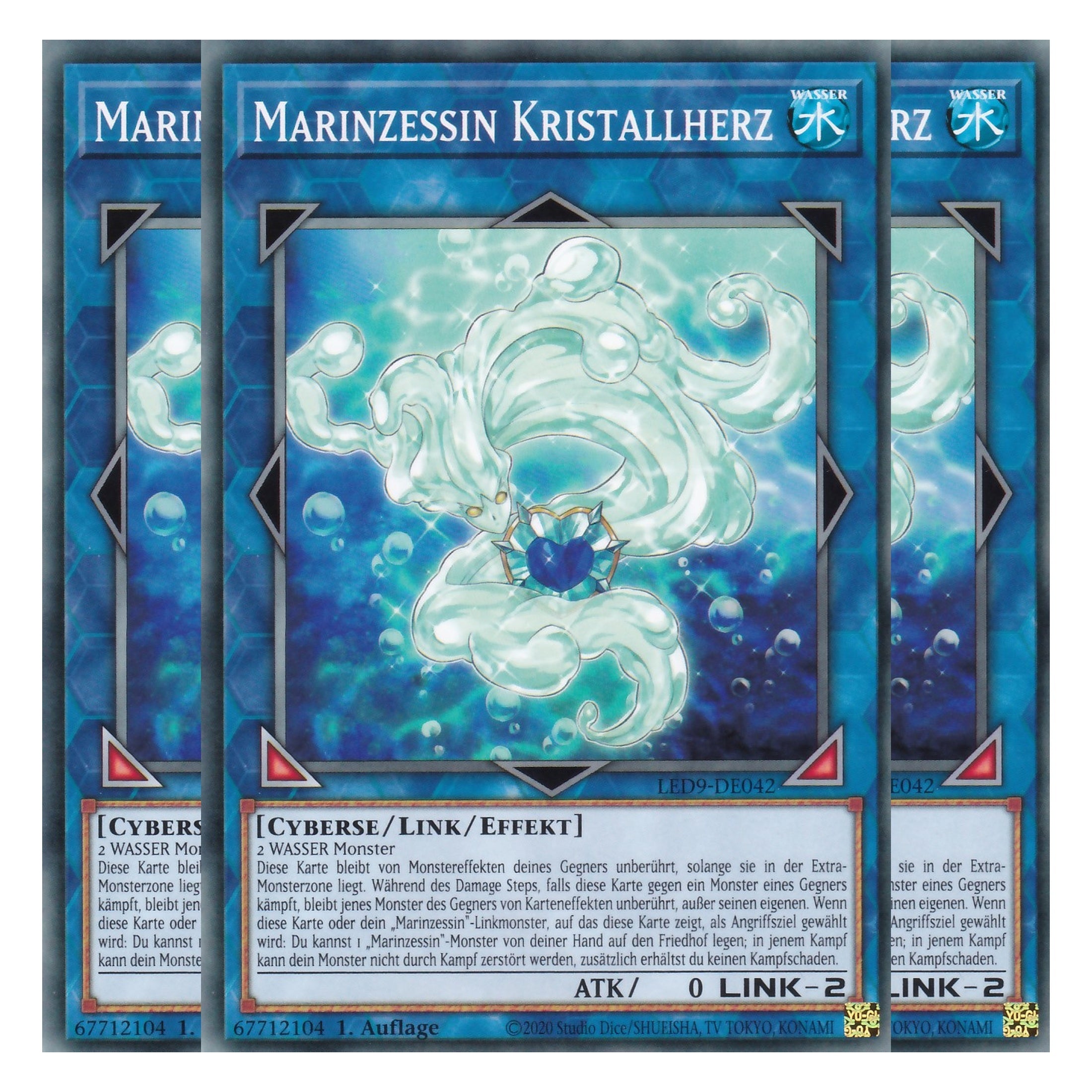 Marinzessin Kristallherz - LED9-DE042 - Common - Deutsch - 1. Auflage - Legendary Duelists: Duels From the Deep - Playset (3 Kopien)