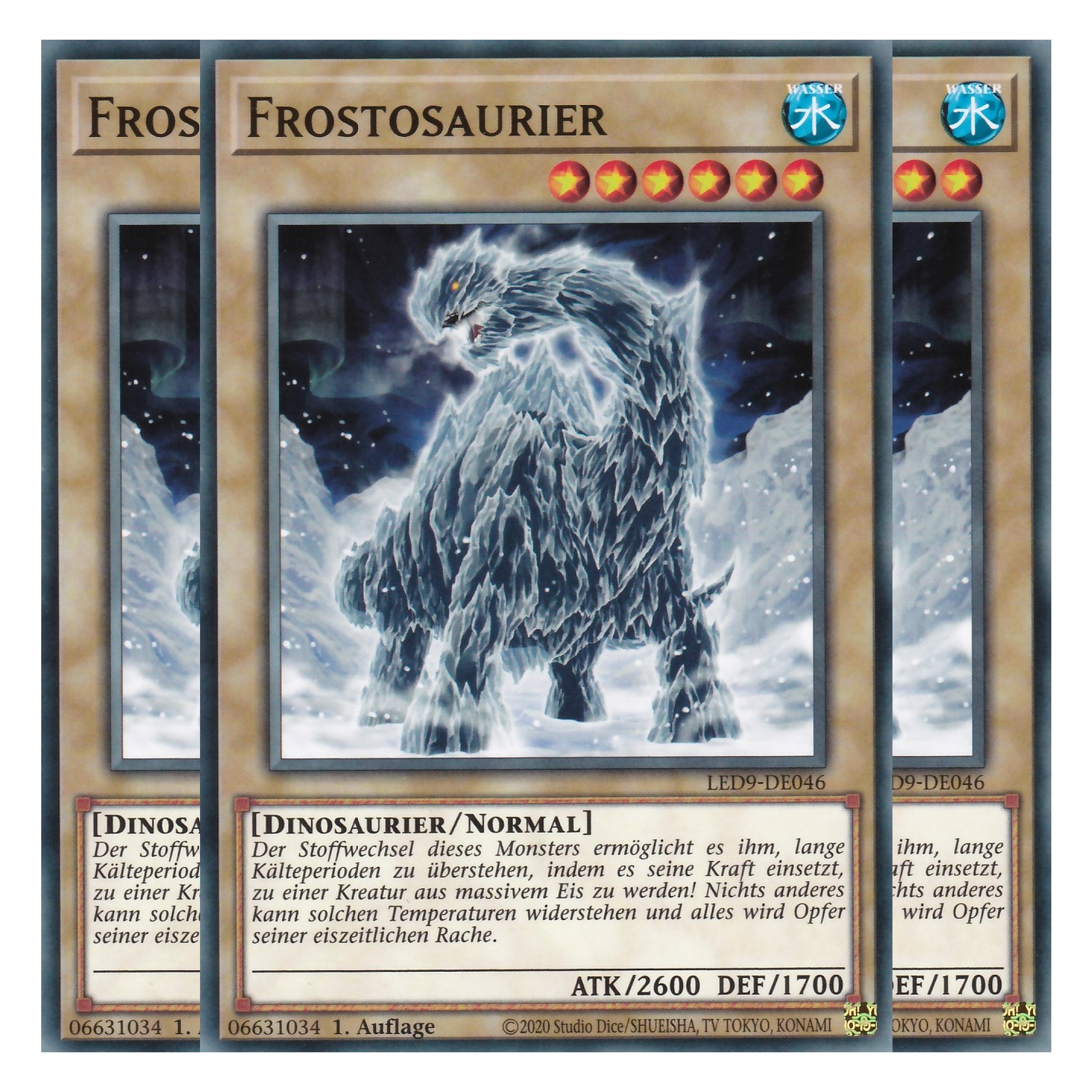Frostosaurier - LED9-DE046 - Common - Deutsch - 1. Auflage - Legendary Duelists: Duels From the Deep - Playset (3 Kopien)