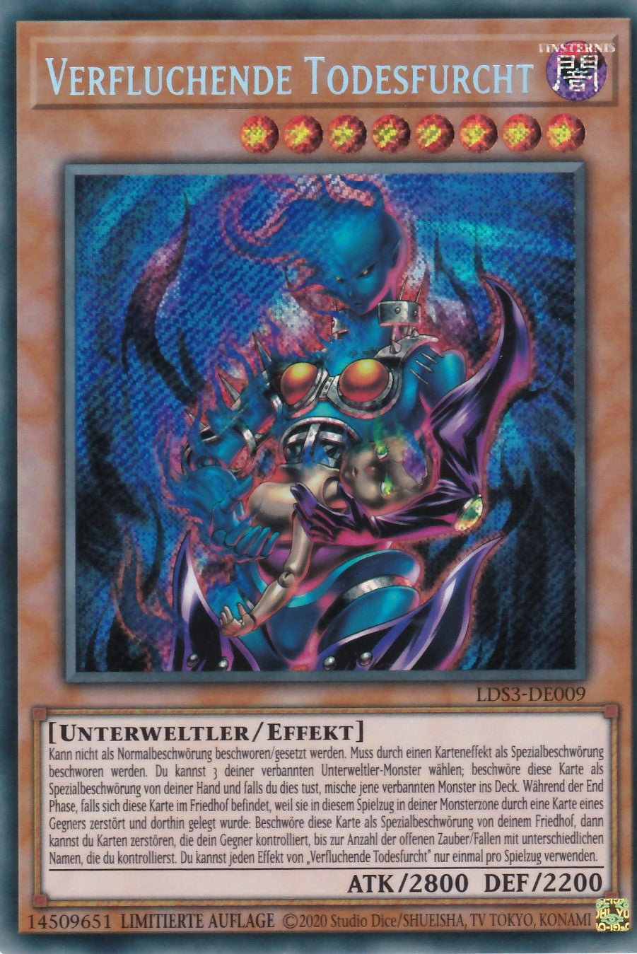 Verfluchende Todesfurcht - LDS3-DE009 - Secret Rare - Deutsch - 1. Auflage - Legendary Duelists: Season 3