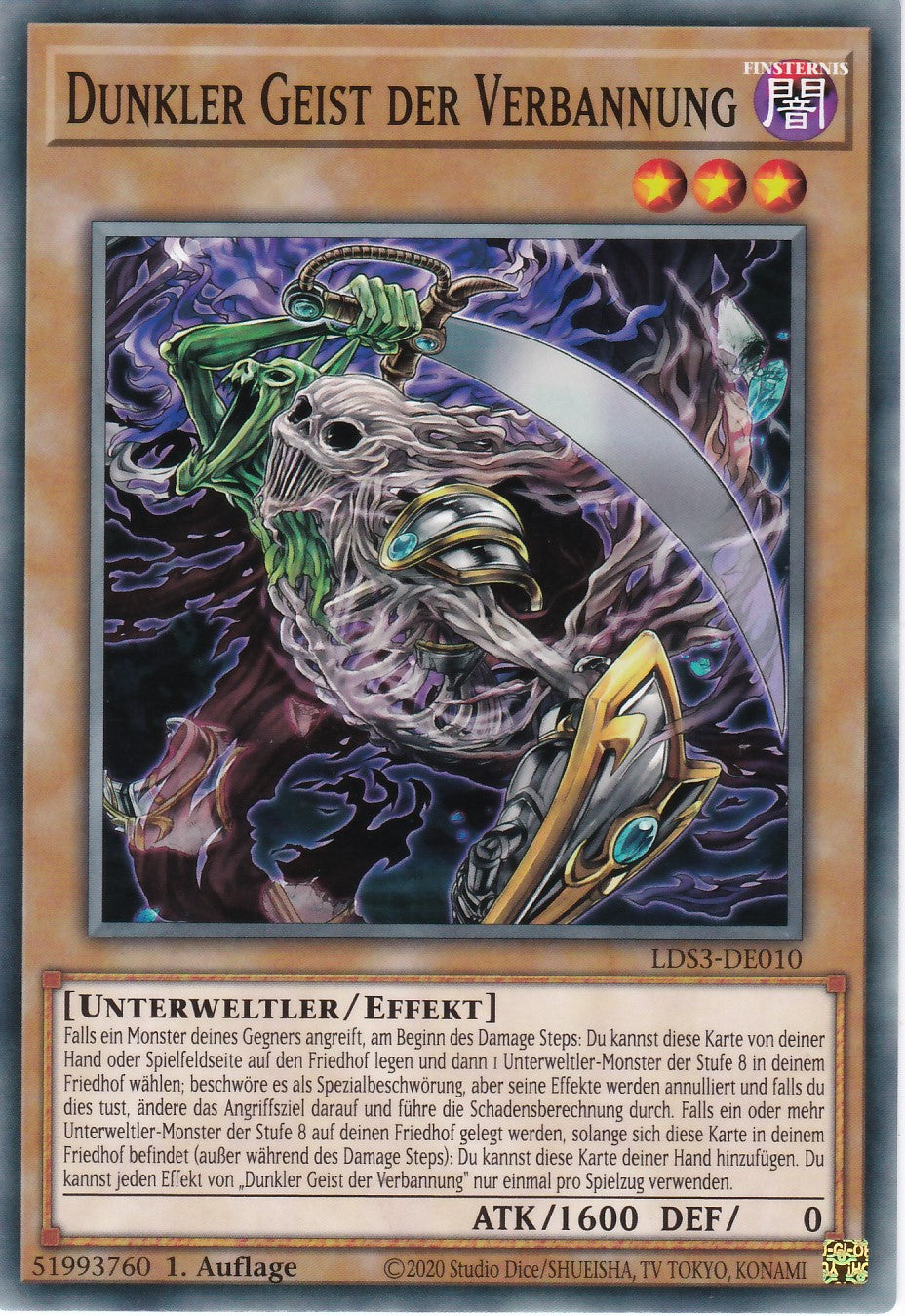 Dunkler Geist der Verbannung - LDS3-DE010 - Common - Deutsch - 1. Auflage - Legendary Duelists: Season 3