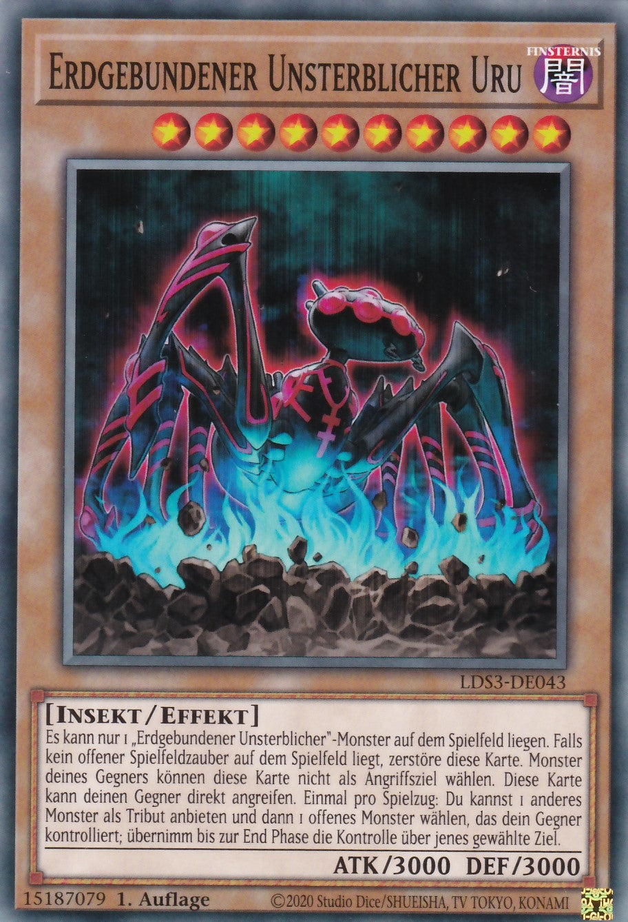 Erdgebundener Unsterblicher Uru - LDS3-DE043 - Common - Deutsch - 1. Auflage - Legendary Duelists: Season 3