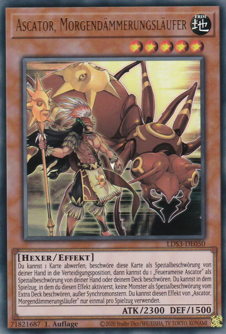 Ascator, Morgendämmerungsläufer - LDS3-DE050 - Ultra Rare - Deutsch - 1. Auflage - Legendary Duelists: Season 3