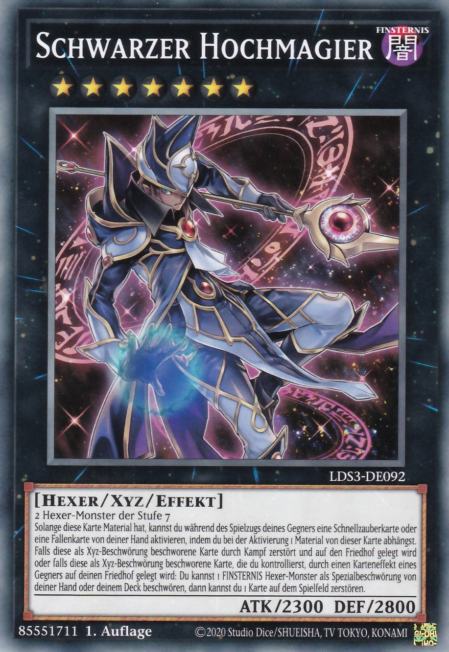 Schwarzer Hochmagier - LDS3-DE092 - Common - Deutsch - 1. Auflage - Legendary Duelists: Season 3