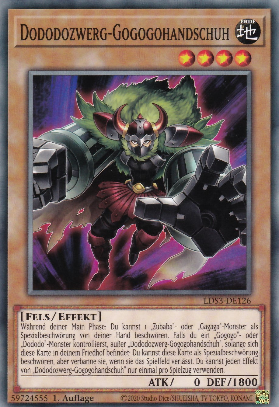 Dododozwerg-Gogogohandschuh - LDS3-DE126 - Common - Deutsch - 1. Auflage - Legendary Duelists: Season 3
