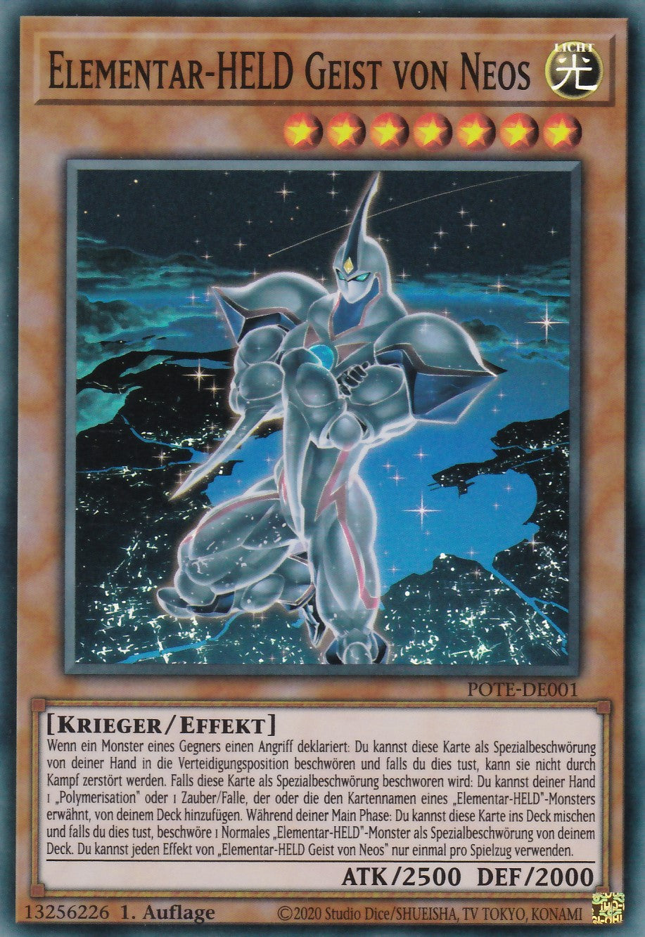 Elementar-HELD Geist von Neos - POTE-DE001 - Super Rare - Deutsch - 1. Auflage - Power of the Elements