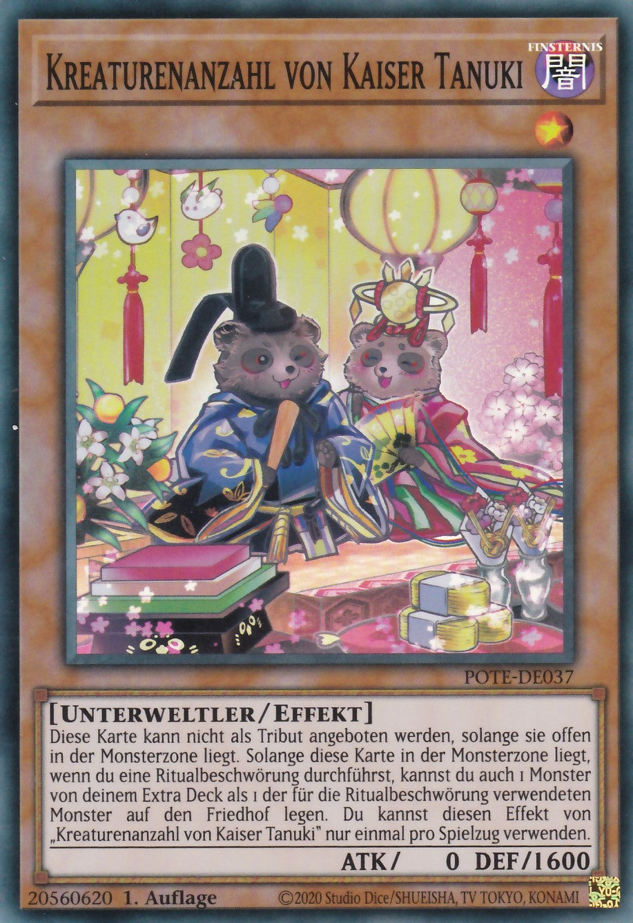 Kreaturenanzahl von Kaiser Tanuki - POTE-DE037 - Super Rare - Deutsch - 1. Auflage - Power of the Elements