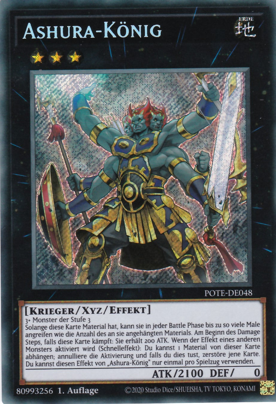 Ashura-König - POTE-DE048 - Secret Rare - Deutsch - 1. Auflage - Power of the Elements