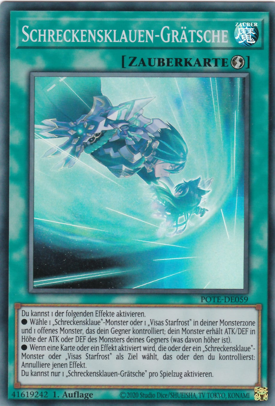 Schreckensklauen-Grätsche - POTE-DE059 - Super Rare - Deutsch - 1. Auflage - Power of the Elements