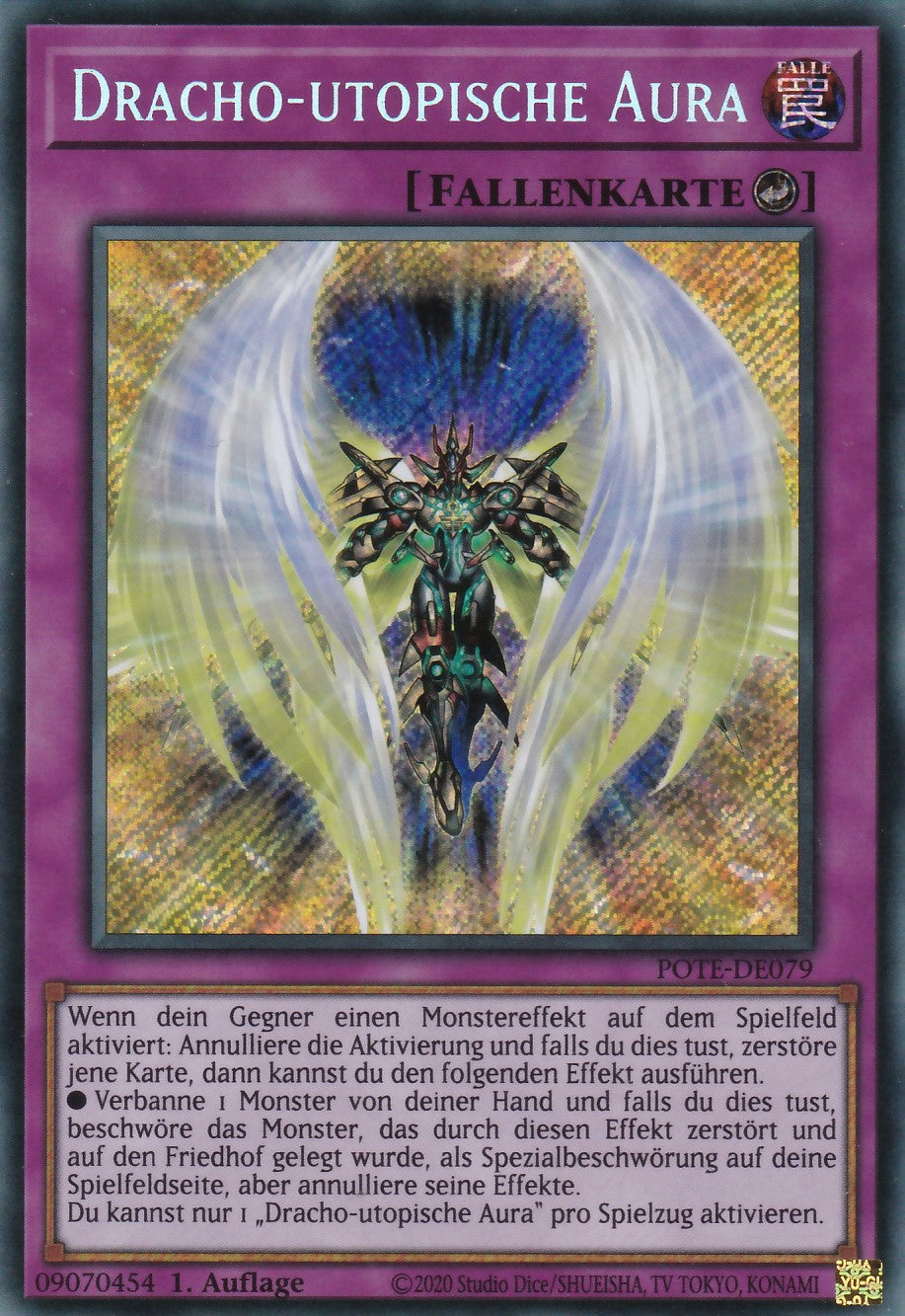 Dracho-utopische Aura - POTE-DE079 - Secret Rare - Deutsch - 1. Auflage - Power of the Elements