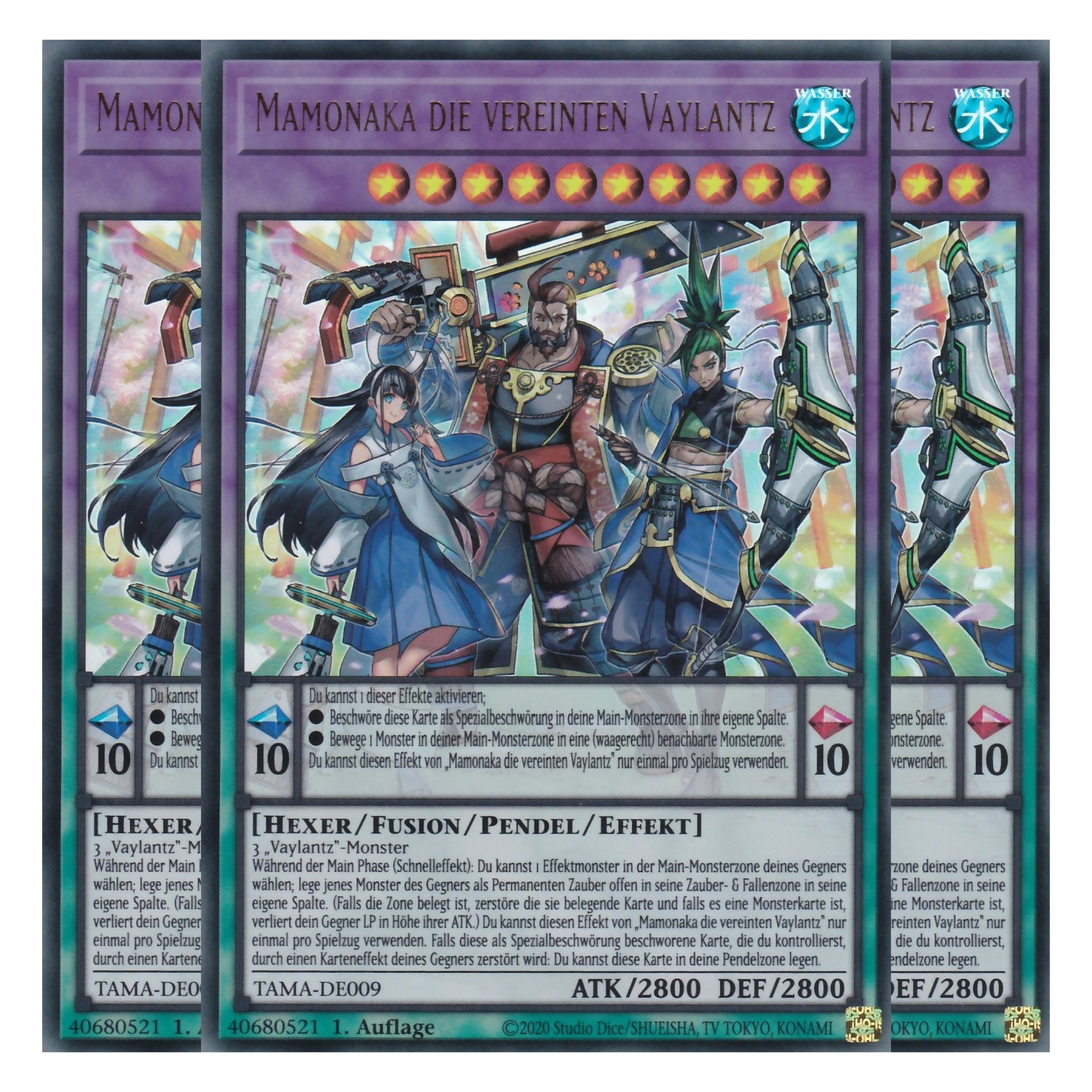 Mamonaka die vereinten Vaylantz - TAMA-DE009 - Ultra Rare - 1. Auflage - Deutsch - Tactical Masters - Yu-Gi-Oh! - Playset (3 Kopien)