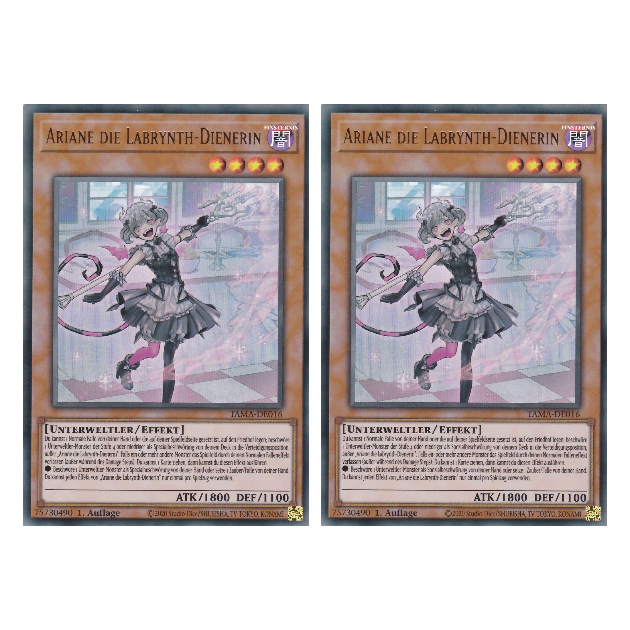 Ariane die Labrynth-Dienerin - TAMA-DE016 - Ultra Rare - 1. Auflage - Deutsch - Tactical Masters - Yu-Gi-Oh! - Duo Set (2 Stück)