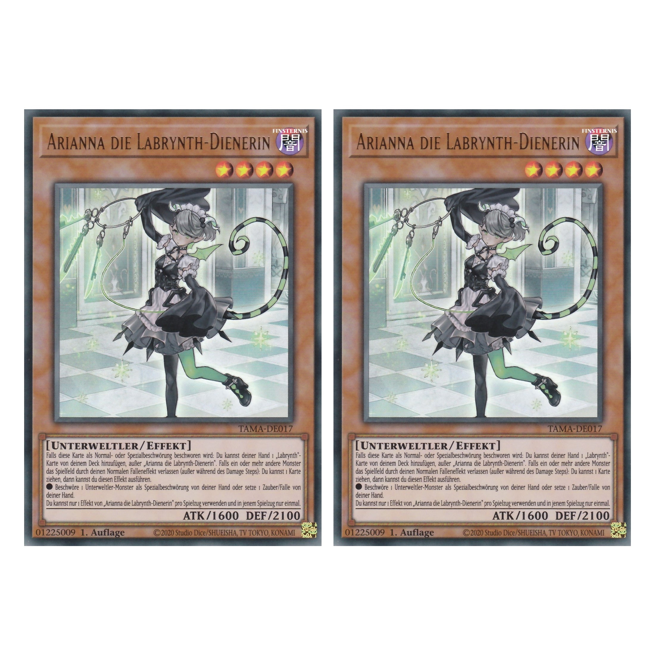 Arianna die Labrynth-Dienerin - TAMA-DE017 - Ultra Rare - 1. Auflage - Deutsch - Tactical Masters - Yu-Gi-Oh! - Duo Set (2 Stück)