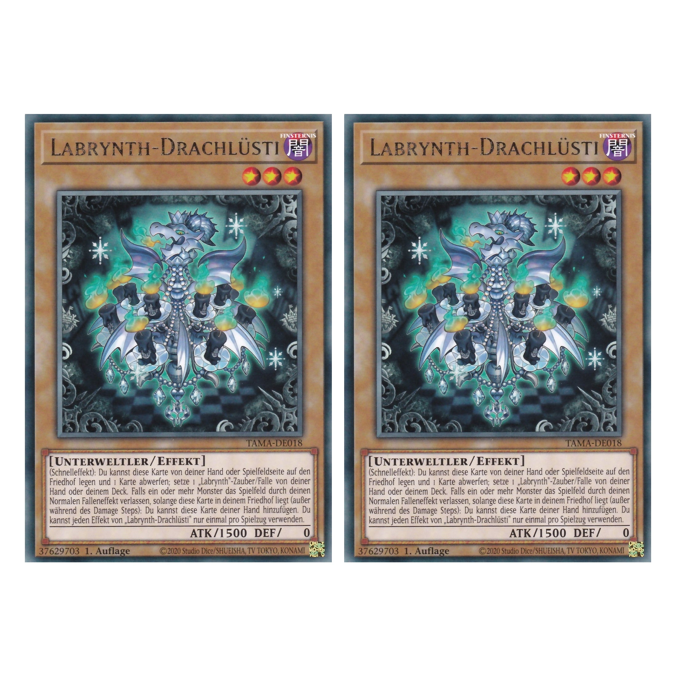 Labrynth-Drachlüsti - TAMA-DE018 - Rare - 1. Auflage - Deutsch - Tactical Masters - Yu-Gi-Oh! - Duo Set (2 Stück)