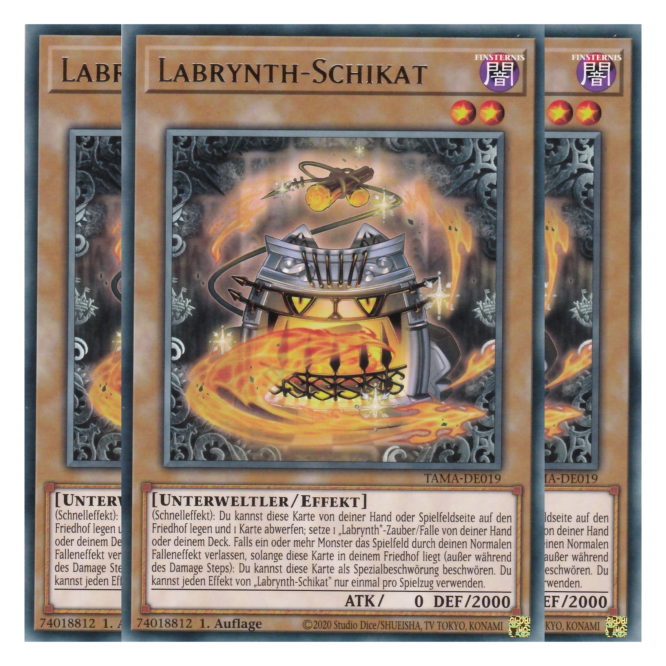 Labrynth-Schikat - TAMA-DE019 - Rare - 1. Auflage - Deutsch - Tactical Masters - Yu-Gi-Oh! - Playset (3 Kopien)