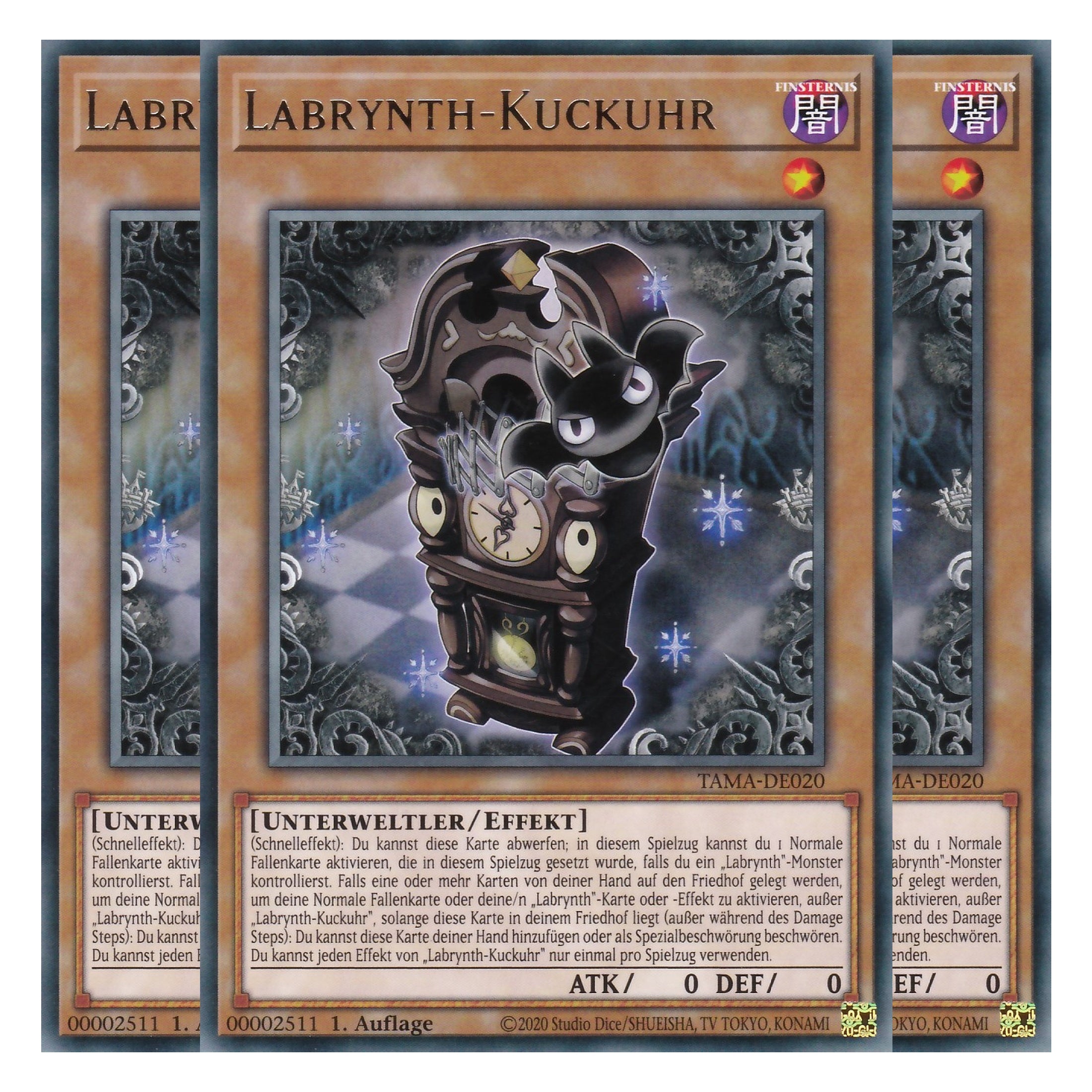 Labrynth-Kuckuhr - TAMA-DE020 - Rare - 1. Auflage - Deutsch - Tactical Masters - Yu-Gi-Oh! - Playset (3 Kopien)